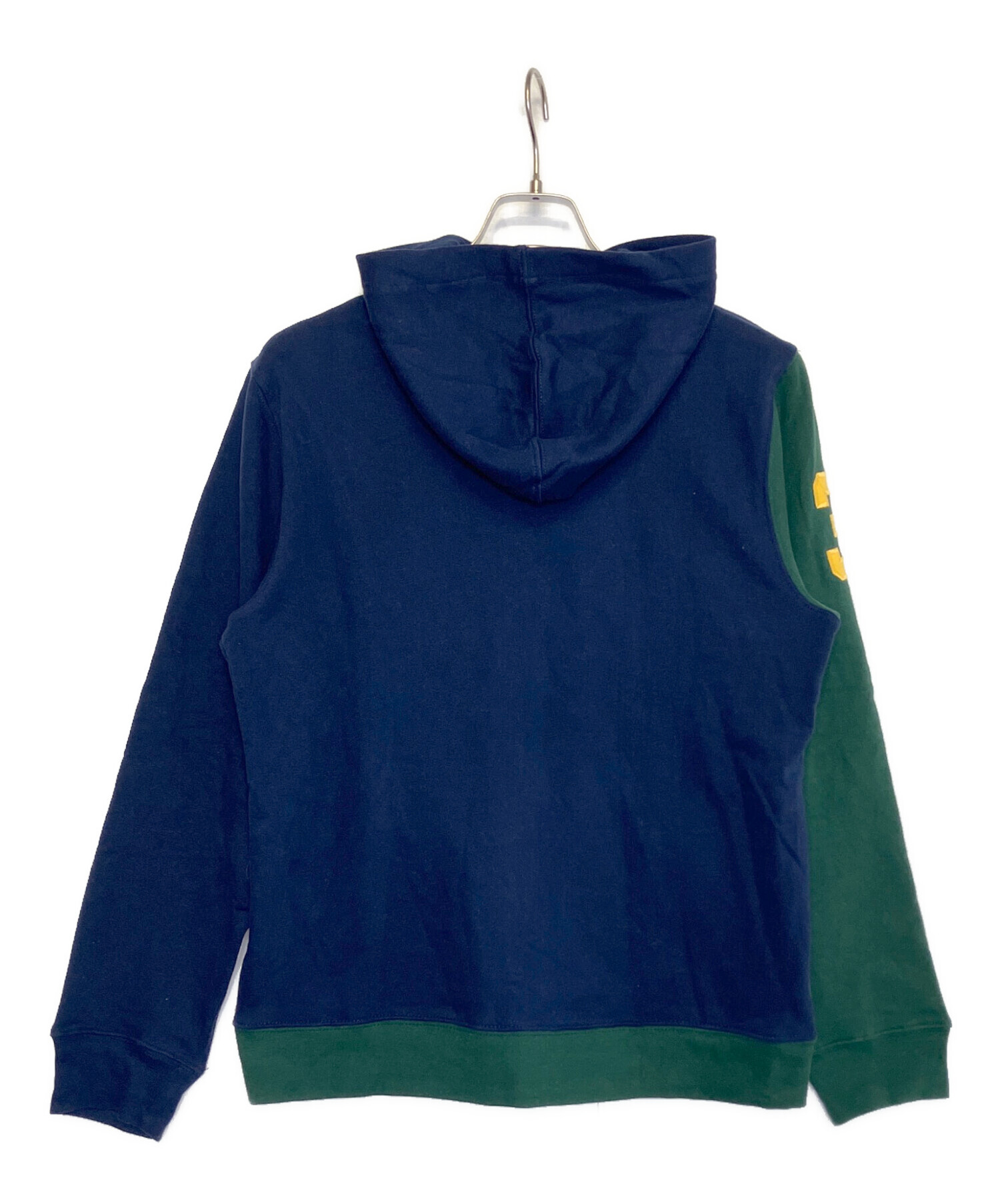 POLO RALPH LAUREN パーカー ネイビー ネオンイエロー 中古・古着通販】POLO RALPH LAUREN (ポロ・ラルフローレン) ジップ