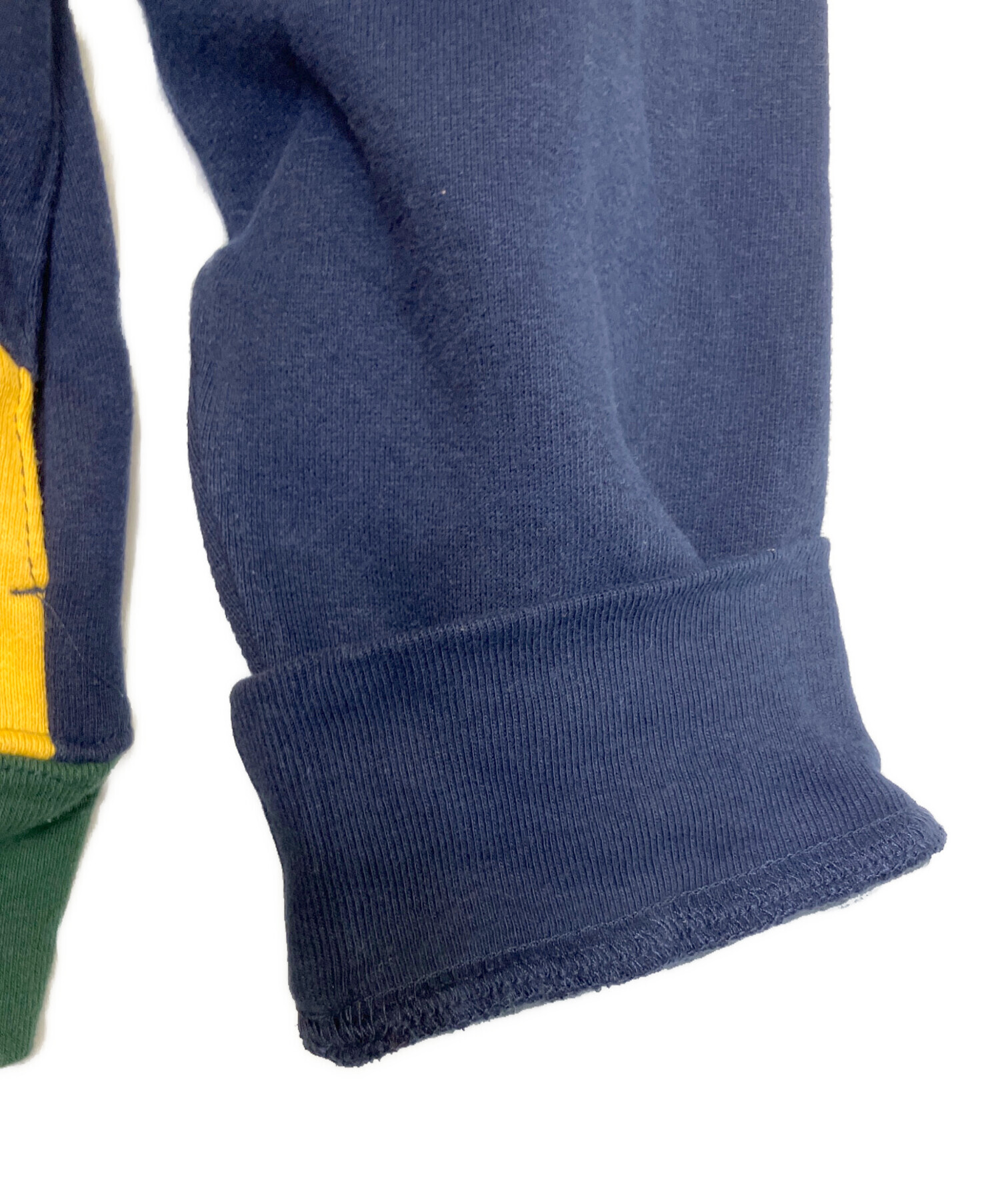 POLO RALPH LAUREN パーカー ネイビー ネオンイエロー 中古・古着通販】POLO RALPH LAUREN (ポロ・ラルフローレン) ジップ
