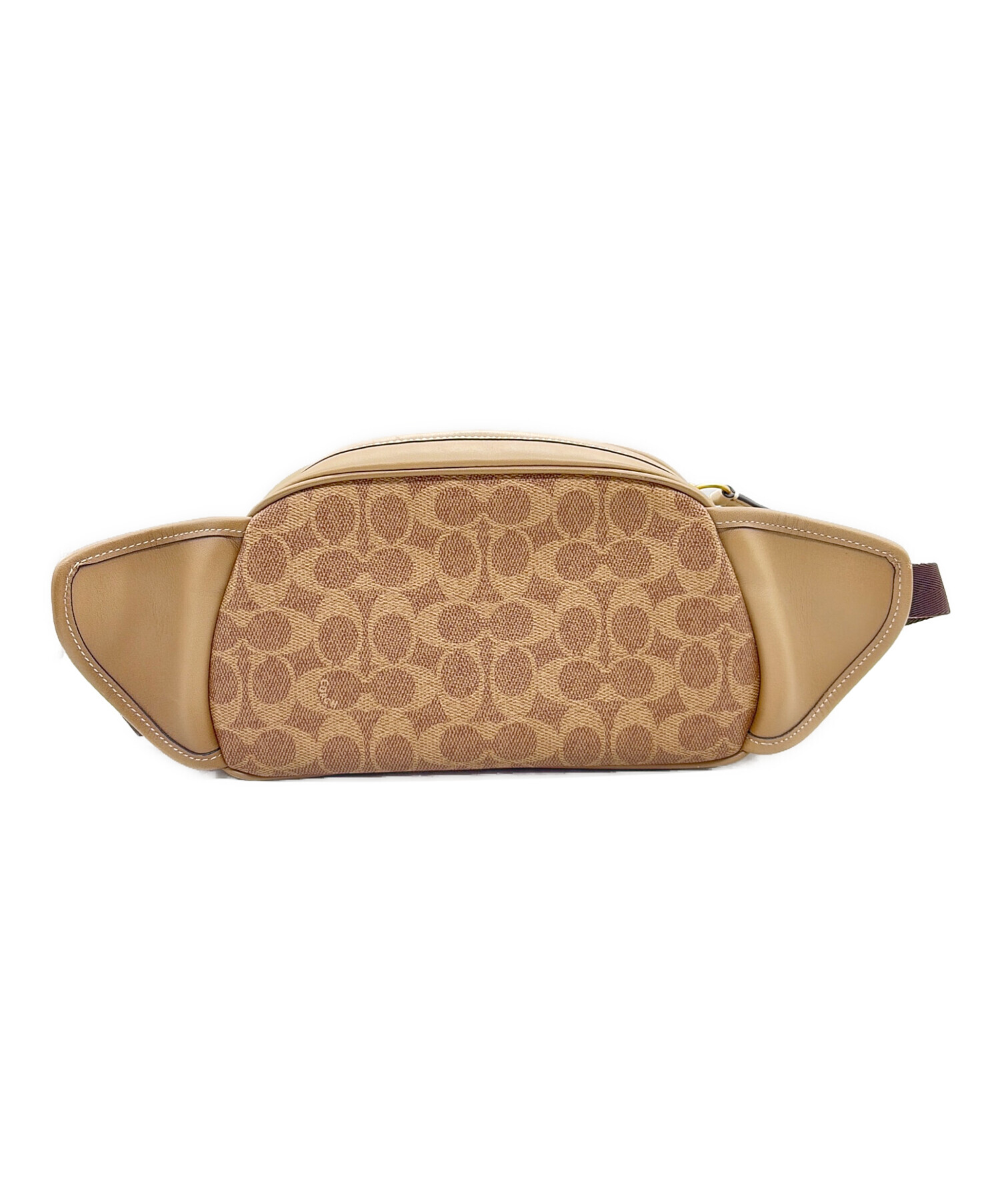中古・古着通販】COACH (コーチ) ウエストバッグ ホワイト×ブラウン 