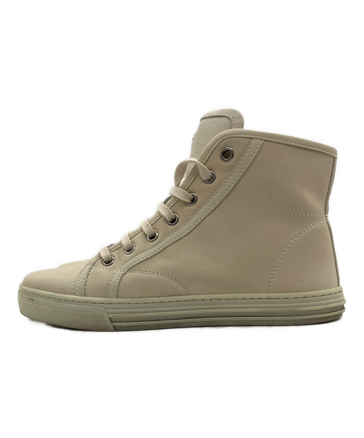 中古・古着通販】GUCCI (グッチ) ハイカットスニーカー ベージュ