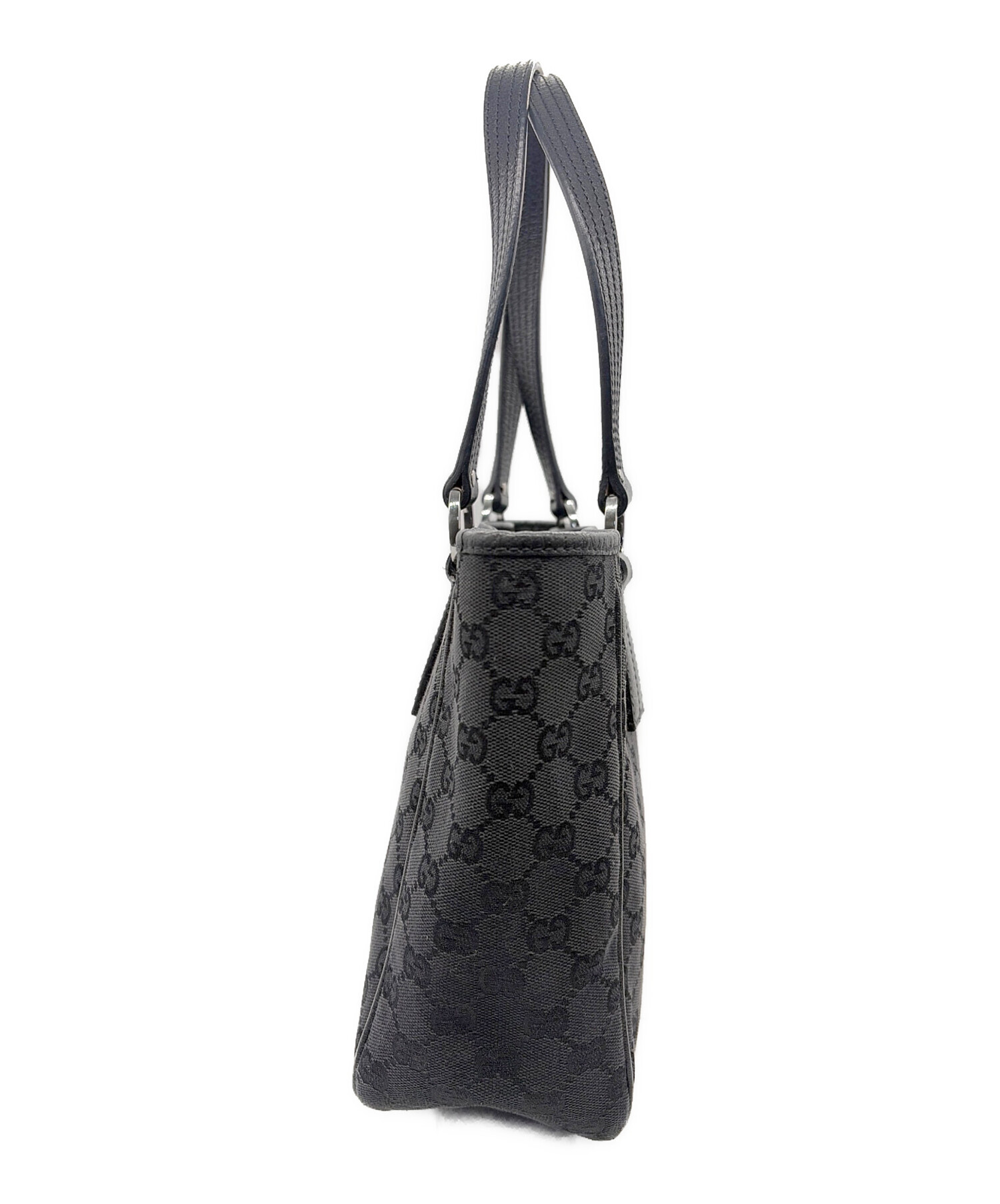 GUCCI ブラック トートバッグ 中古・古着通販】GUCCI (グッチ) トートバッグ ブラック｜ブランド