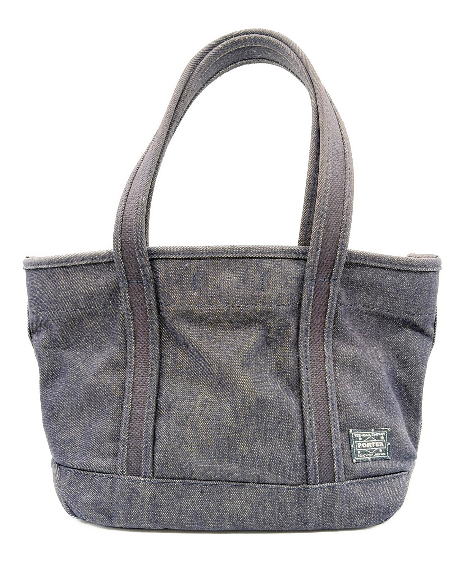 中古・古着通販】PORTER (ポーター) デニムハンドバッグ インディゴ 