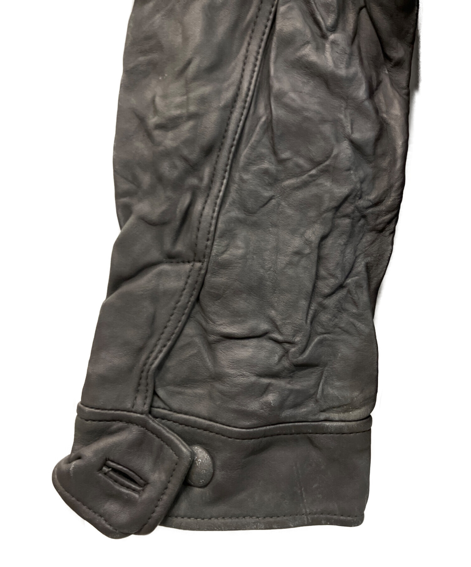 DOLCE & GABBANA グレー レザージャケット 52 中古・古着通販】DOLCE & GABBANA (ドルチェ＆ガッバーナ