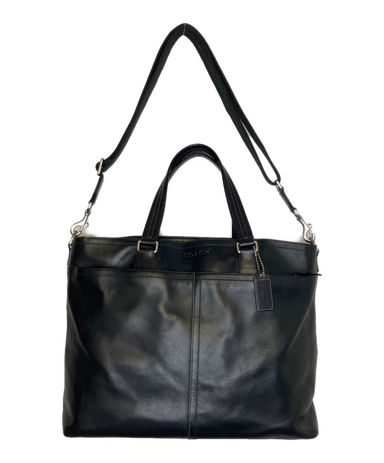 美品◆coach◆2wayバッグ 中古・古着通販】COACH (コーチ) 2WAYバッグ ブラック｜ブランド・古着