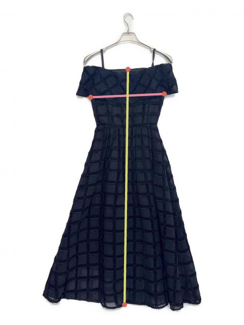 中古・古着通販】ANAYI (アナイ) ノースリーブワンピース ネイビー