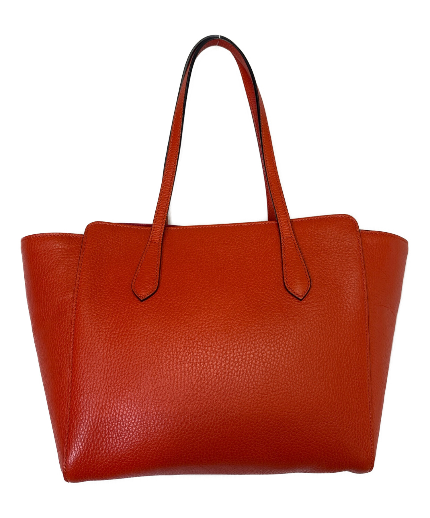 【美品】GUCCI グッチ スウィングトートバッグ 中古・古着通販】GUCCI (グッチ) スウィング トートバッグ オレンジ