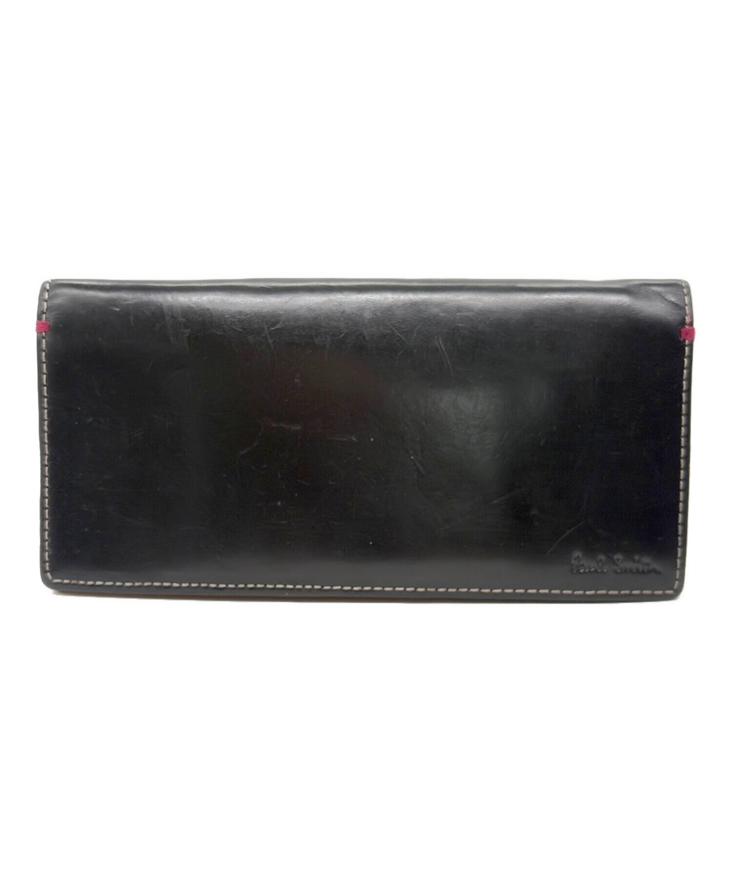中古・古着通販】PAUL SMITH (ポールスミス) 2つ折り財布 ブラック