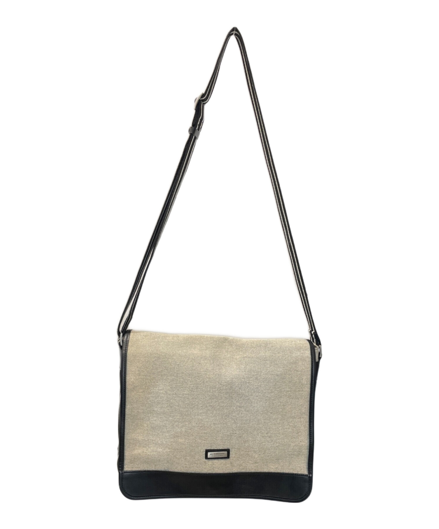 美品 希少 バーバリーブラックレーベル メッセンジャーバッグ レザー A4収納可 中古・古着通販】BURBERRY BLACK LABEL (バーバリーブラックレーベル