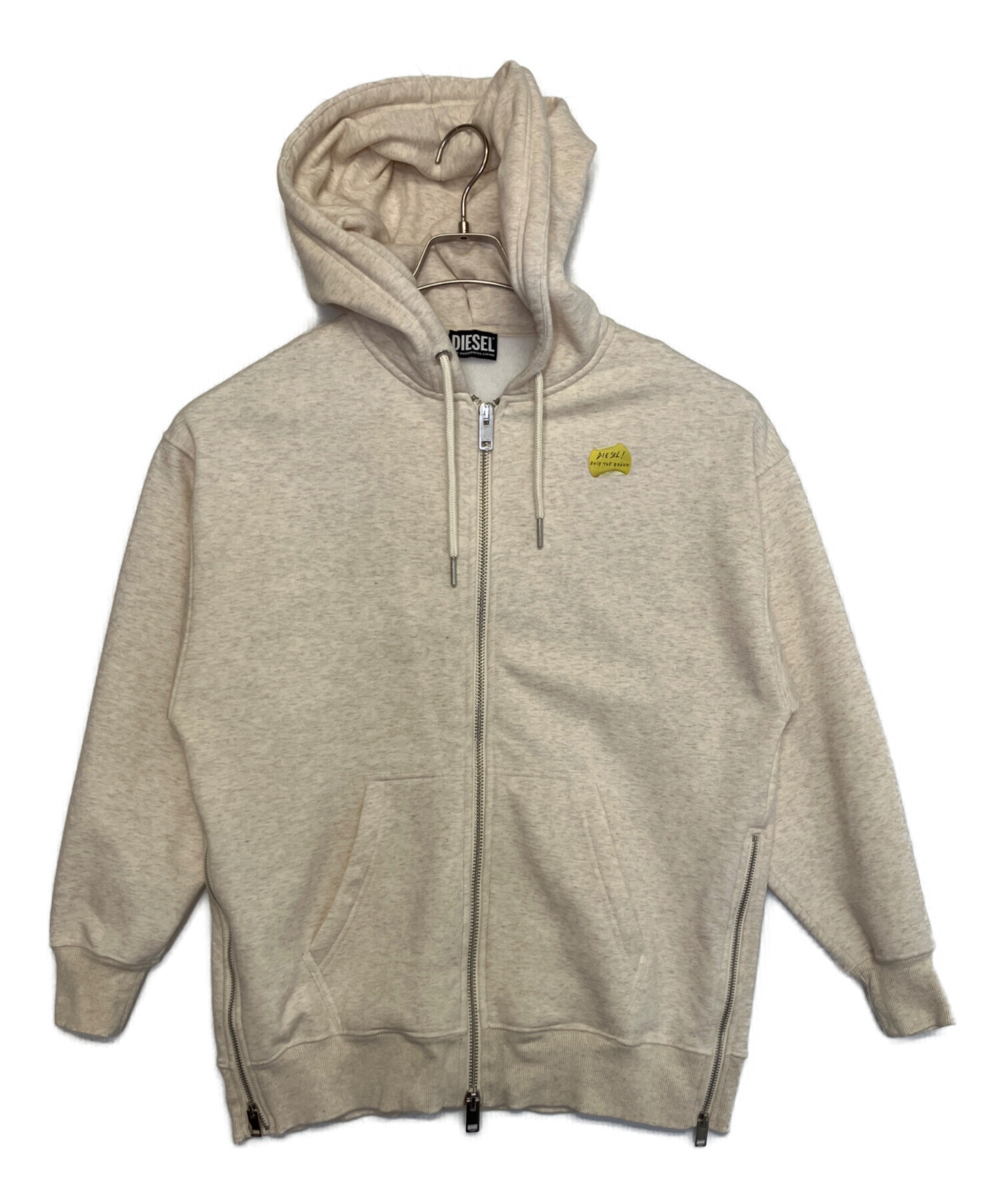 中古・古着通販】DIESEL (ディーゼル) ジップパーカー アイボリー