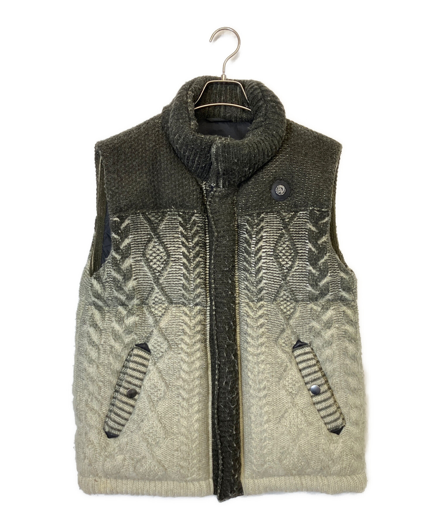 中古・古着通販】DIESEL (ディーゼル) ニットベスト ブラウン