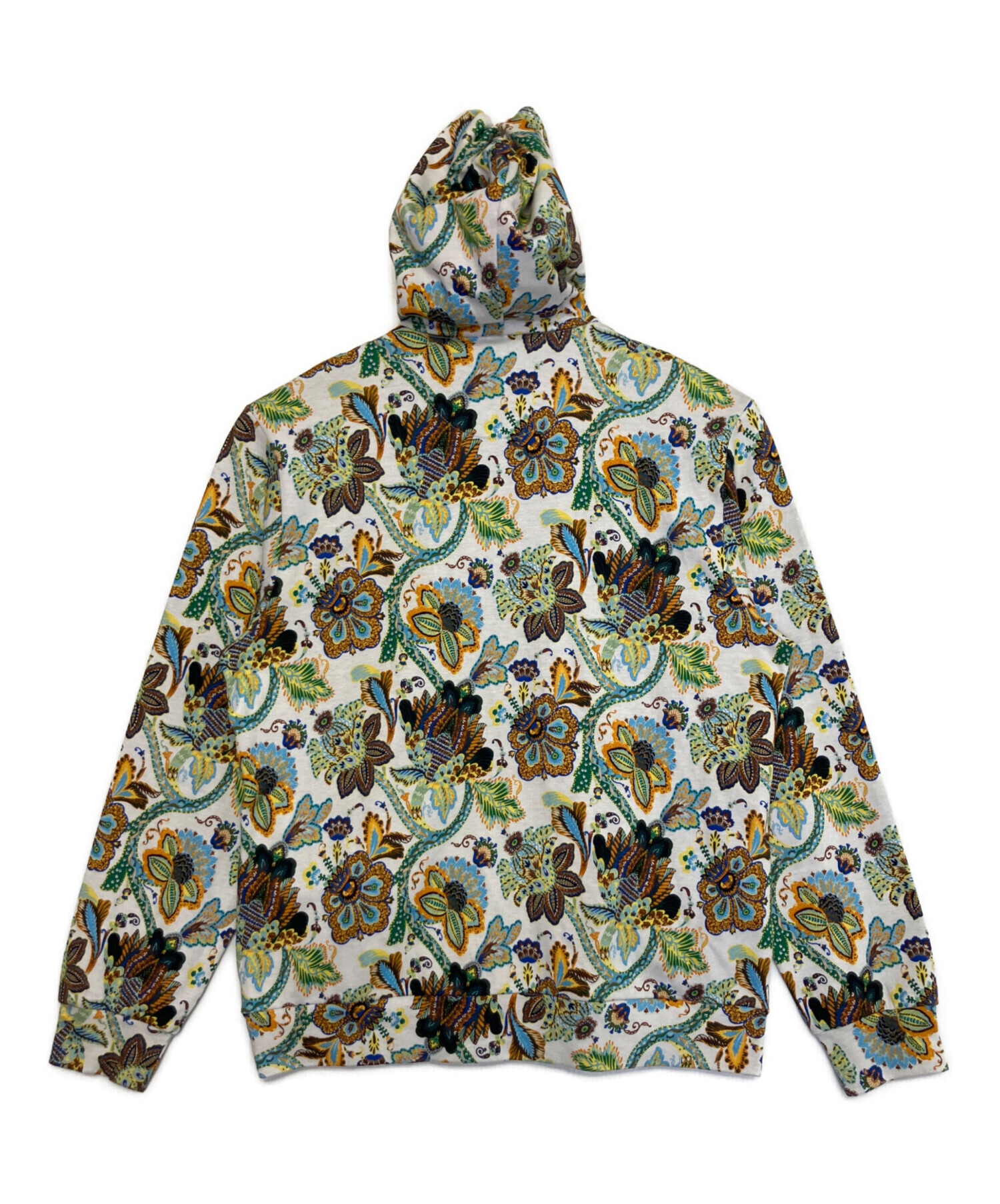 中古・古着通販】ETRO (エトロ) ジップパーカー ホワイト×グリーン 