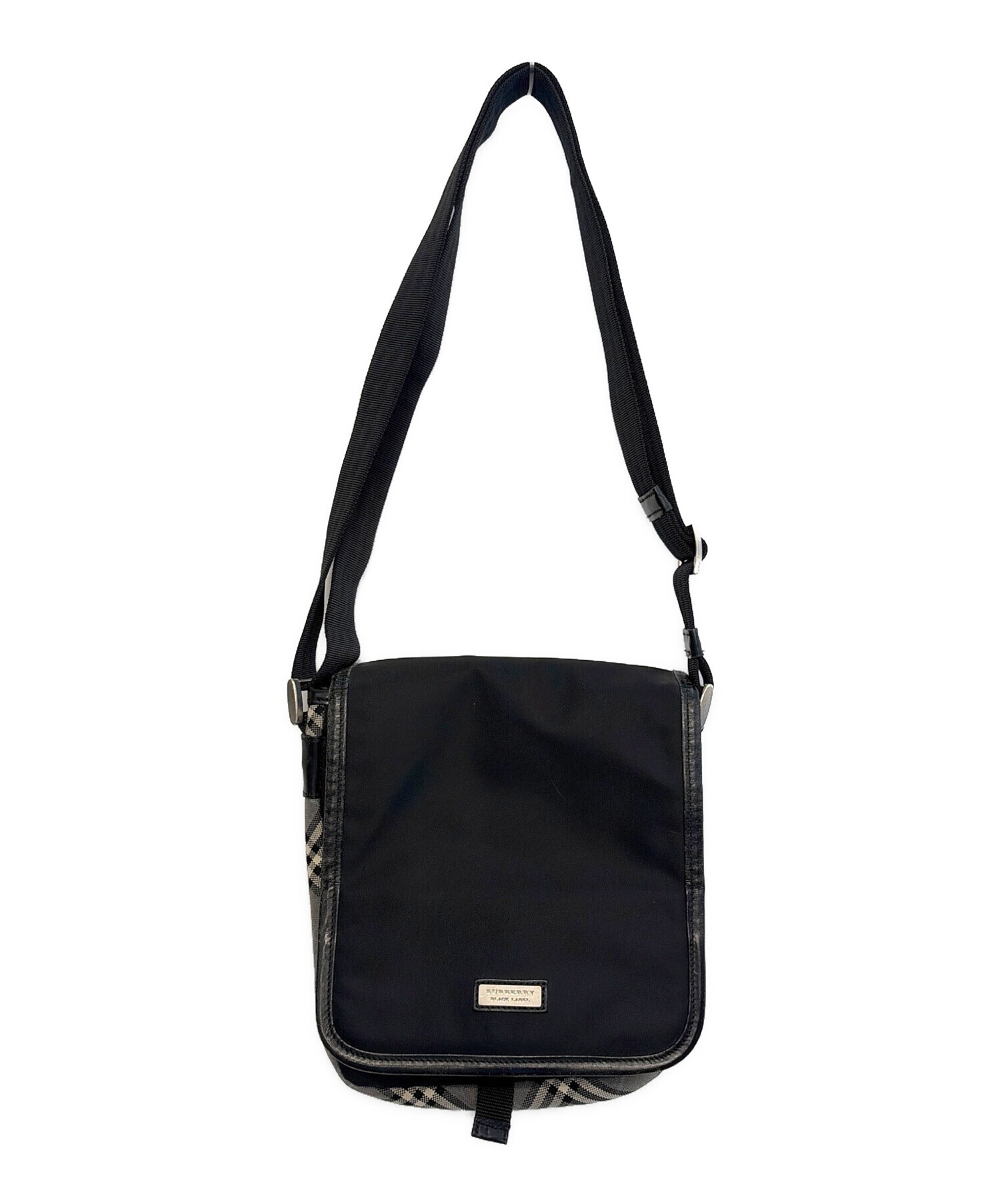 【価格変更済】ブラックレザーバッグ BURBERRY BLACK LABEL 中古・古着通販】BURBERRY BLACK LABEL (バーバリーブラックレーベル