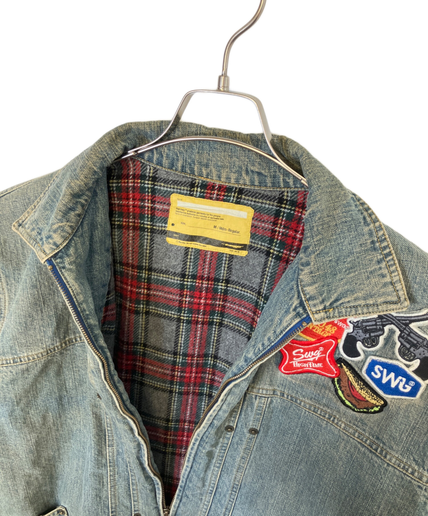 swagger denim レオパード 中古・古着通販】SWAGGER (スワッガー) デニムジャケット インディゴ