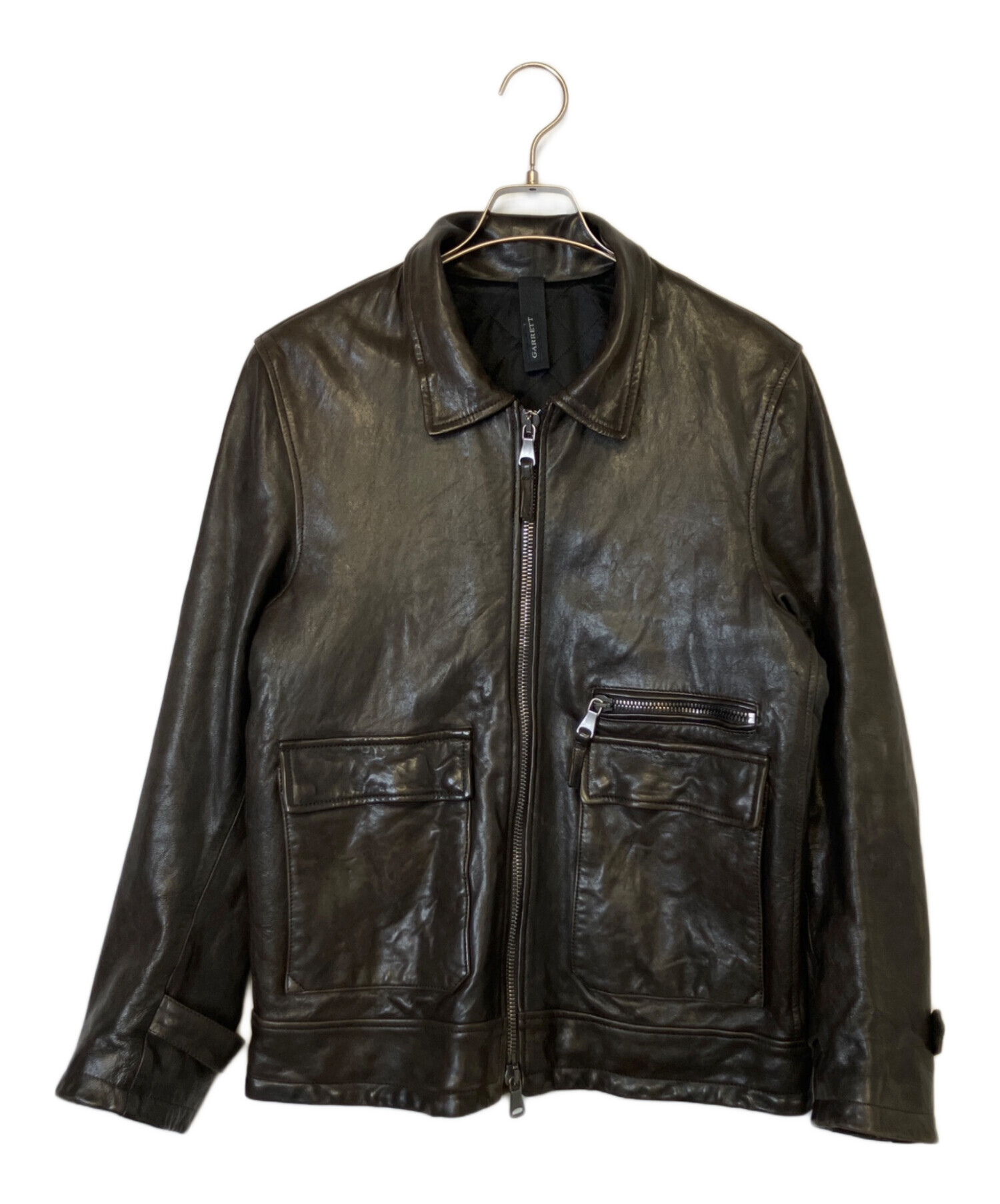 中古・古着通販】GARRETT (ギャレット) レザージャケット ブラウン