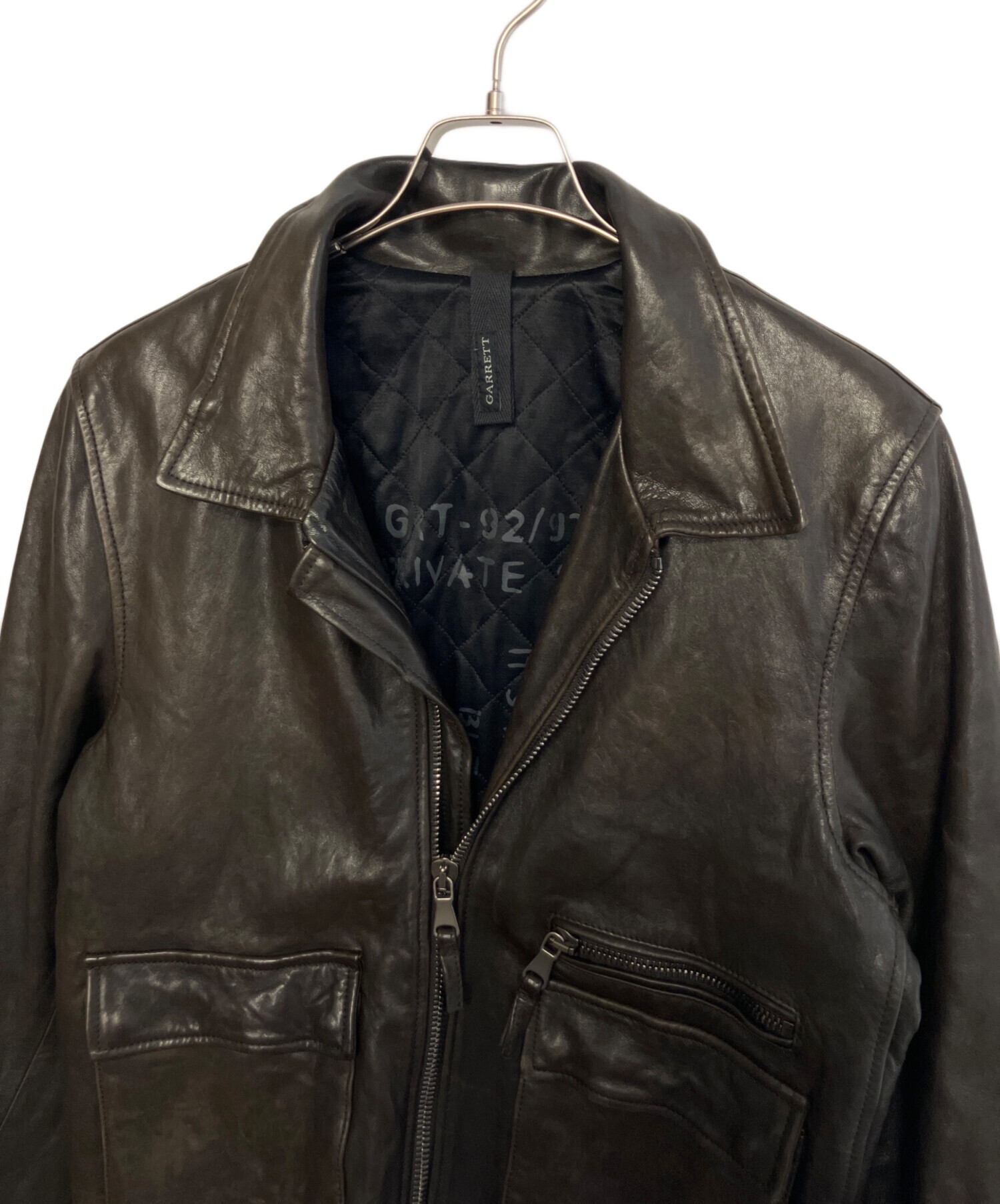 中古・古着通販】GARRETT (ギャレット) レザージャケット ブラウン