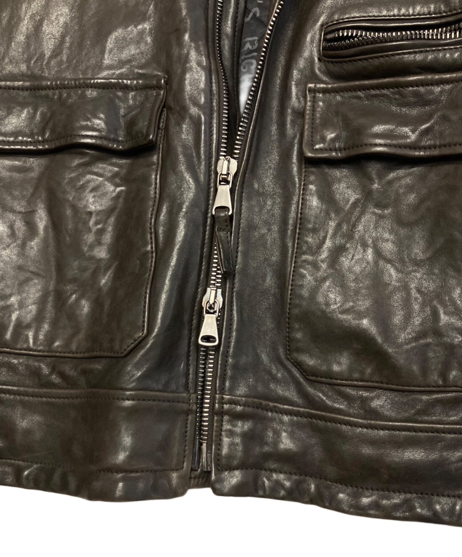 中古・古着通販】GARRETT (ギャレット) レザージャケット ブラウン