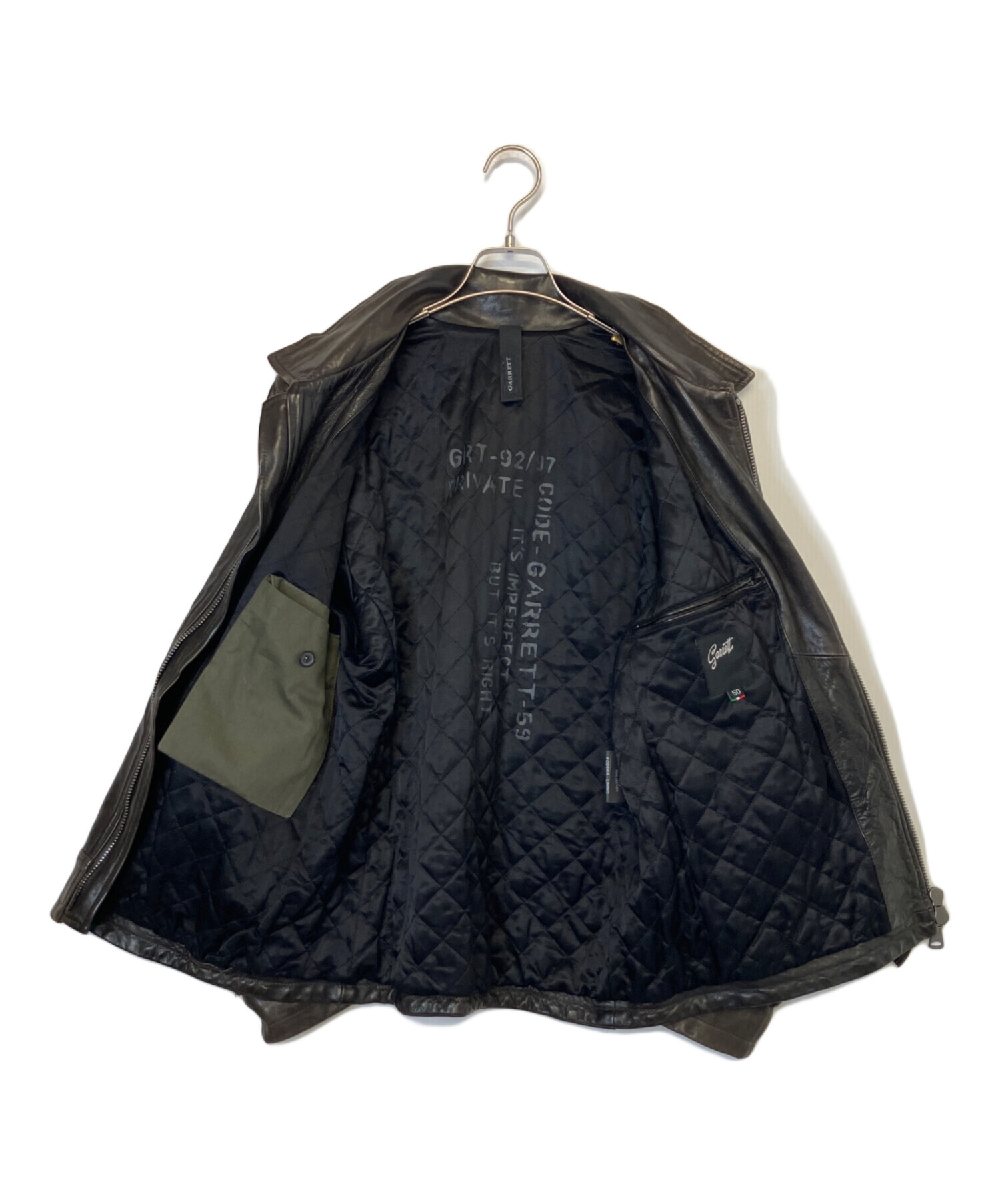 中古・古着通販】GARRETT (ギャレット) レザージャケット ブラウン