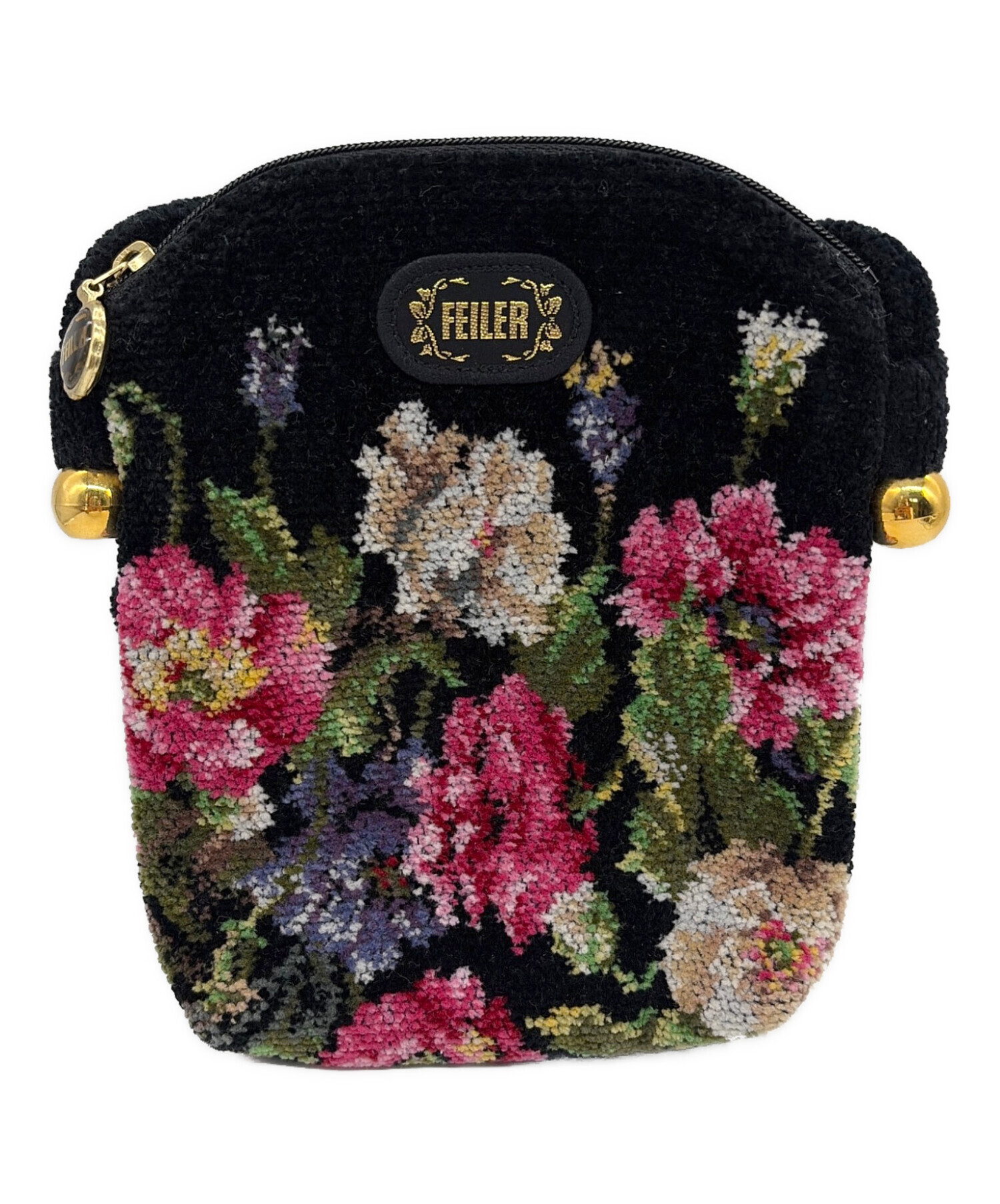 ★希少！半額以下　フェイラー 【ショシャナ・ヘブライの薔薇】 エプロン　中古良品 中古・古着通販】FEILER (フェイラー) ポシェット ブラック｜ブランド