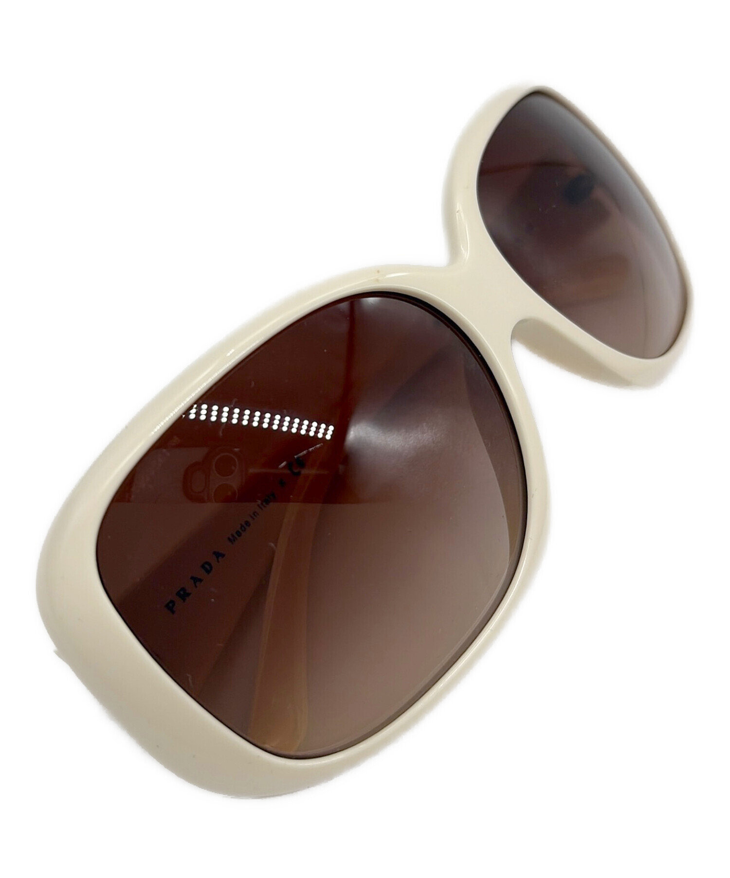 【中古】PRADA サングラス 中古・古着通販】PRADA (プラダ) サングラス アイボリー サイズ:61口13