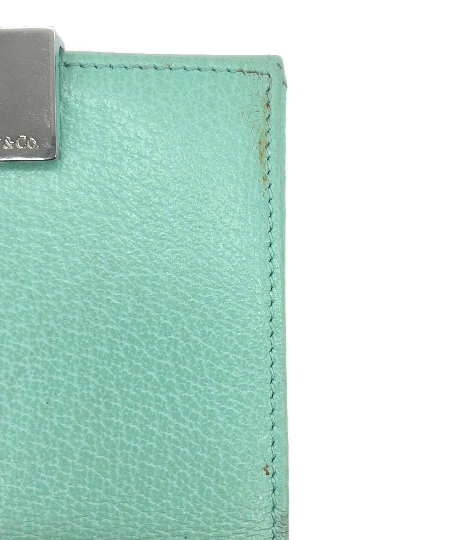 Tiffany & Co. 二つ折り財布 グリーン 中古・古着通販】Tiffany & Co. (ティファニー) 2つ折り財布 グリーン