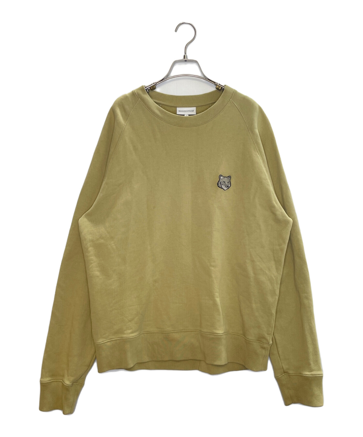 MAISON KITSUNE メゾンキツネ スウェット XS カーキ 【古着】【中古】 中古・古着通販】maison kitsune (メゾンキツネ) MAISON KITSUNE