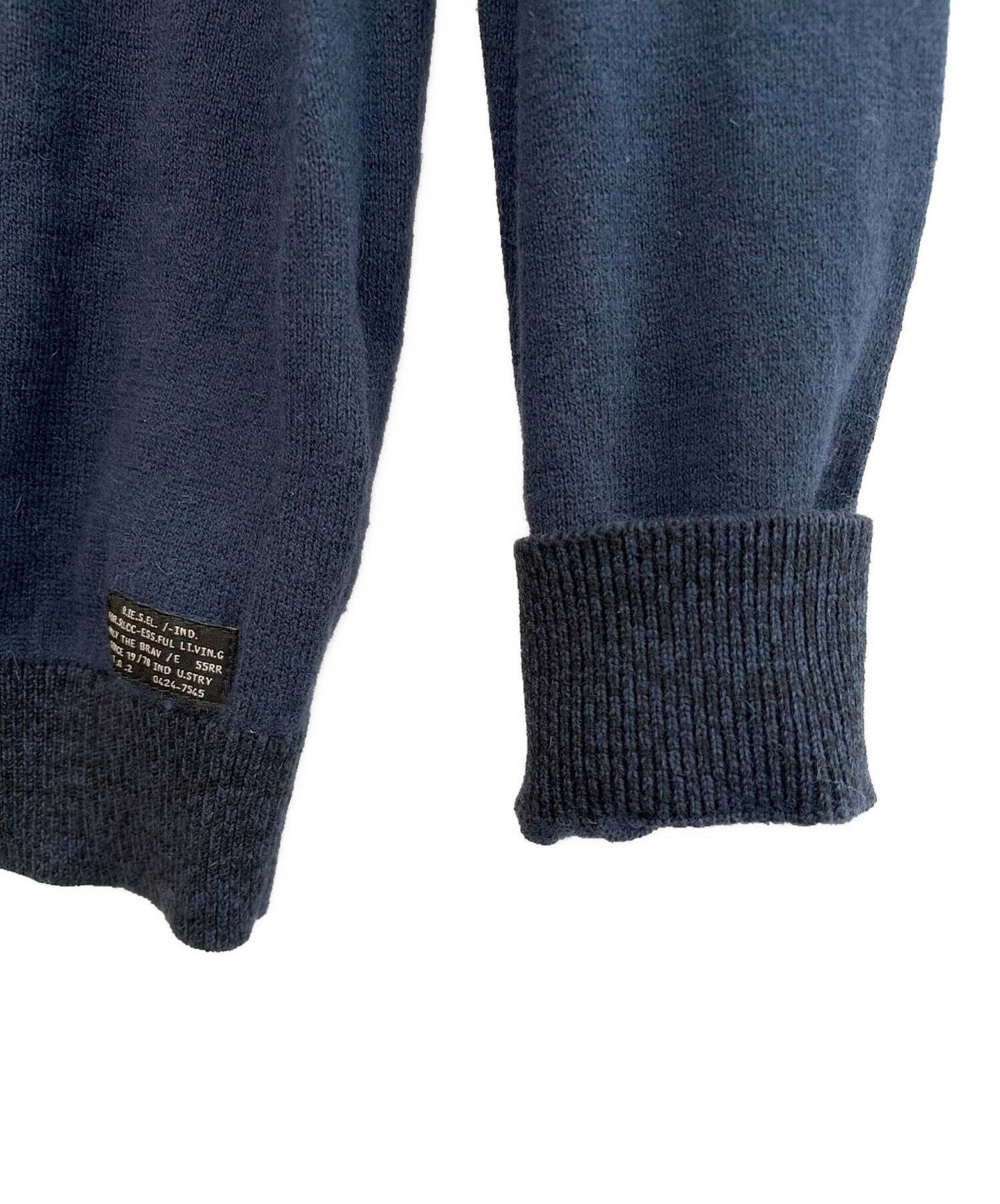 中古・古着通販】DIESEL (ディーゼル) 厚手カーディガン ネイビー