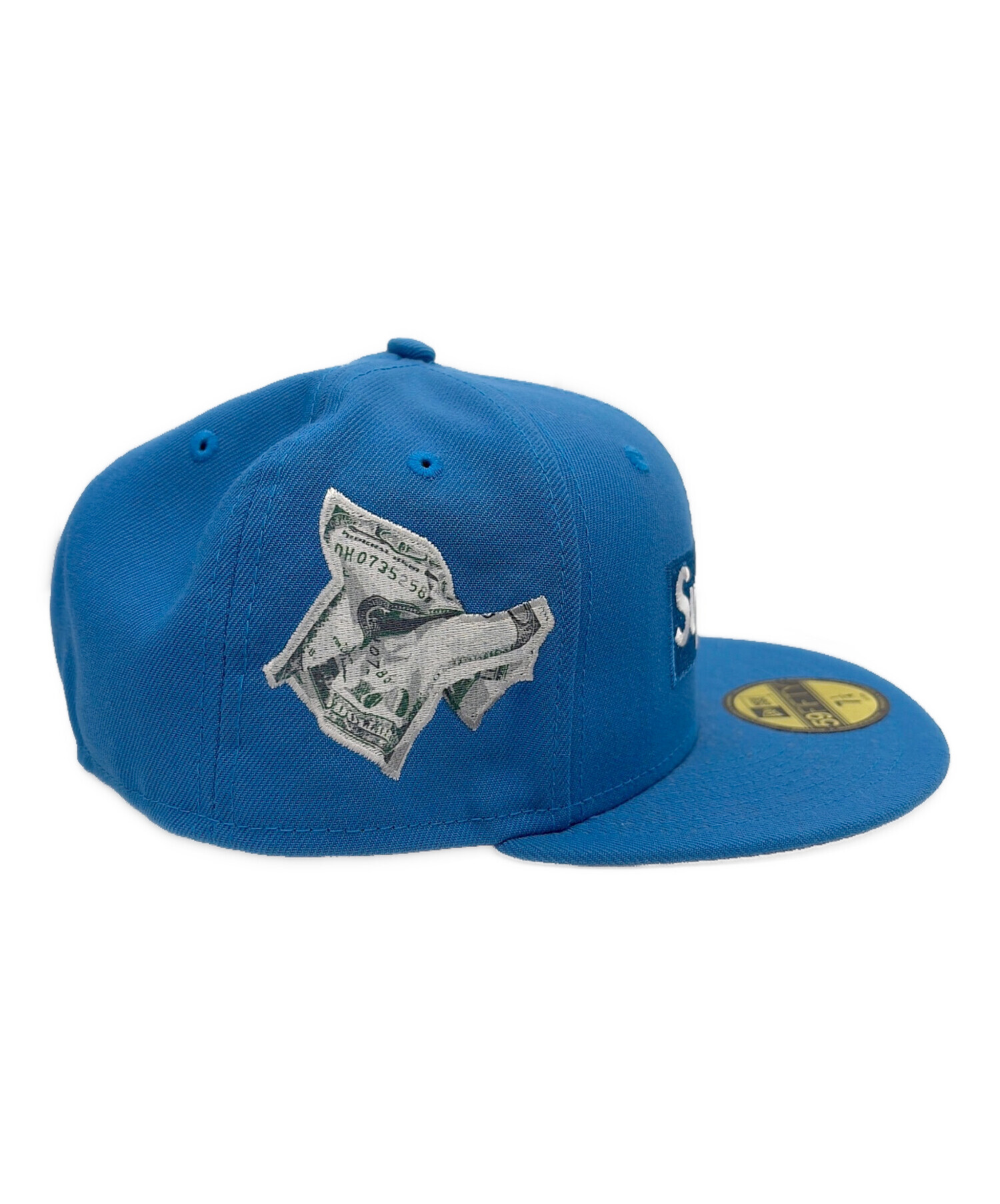 Supreme New Era 59FIFTY キャップ ブルー 値引き交渉可 中古・古着通販】SUPREME (シュプリーム) New Era (ニューエラ