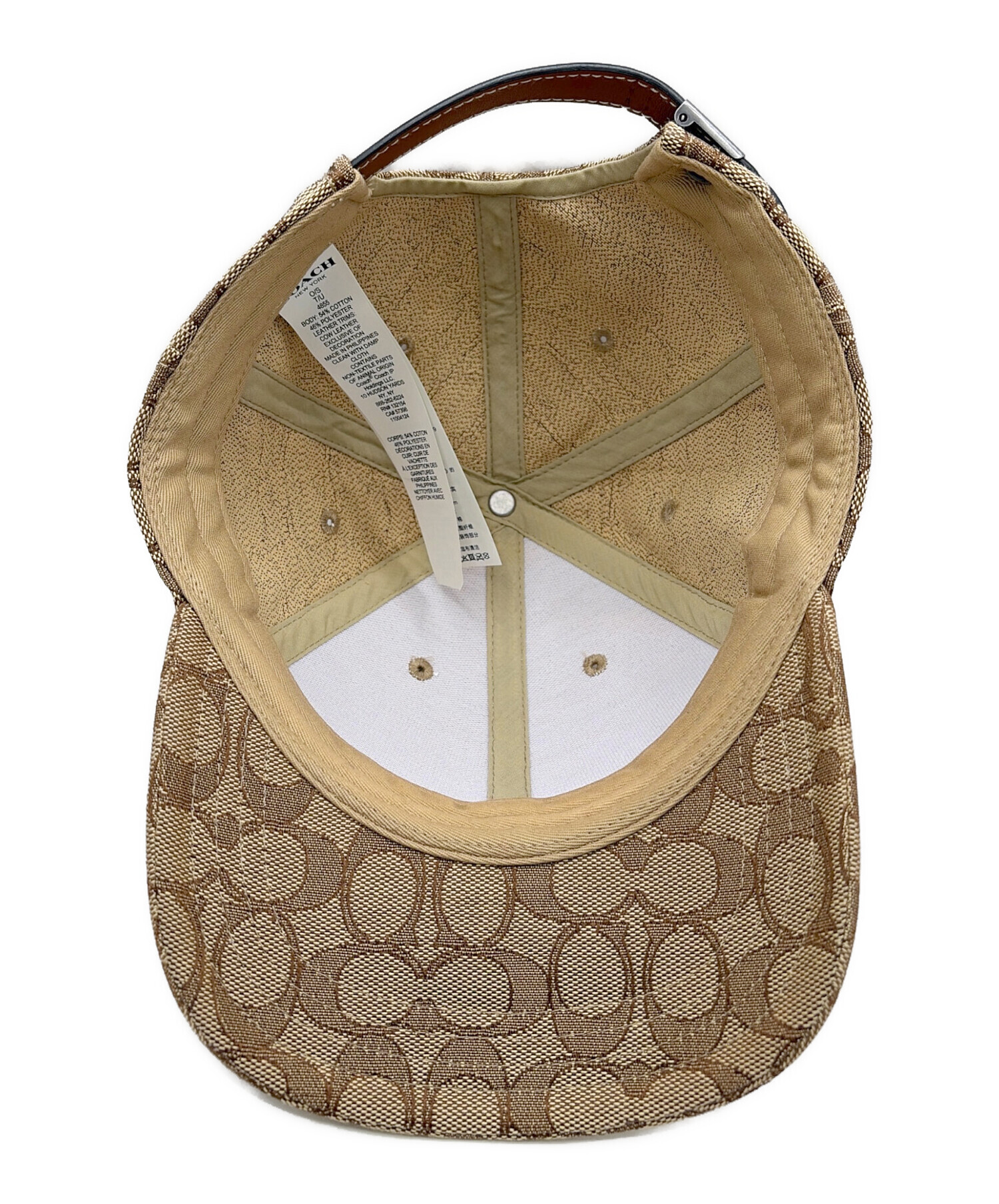 新品タグ付き　COACH コーチ　ベージュ キャップ ロゴ入り帽子 中古・古着通販】COACH (コーチ) キャップ ベージュ｜ブランド・古着