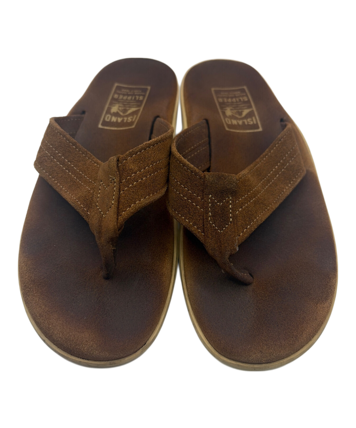  SLIPPER ビーチサンダル ブラウン 10 ビーサン 中古・古着通販】ISLAND SLIPPER (アイランドスリッパ) ビーチサンダル