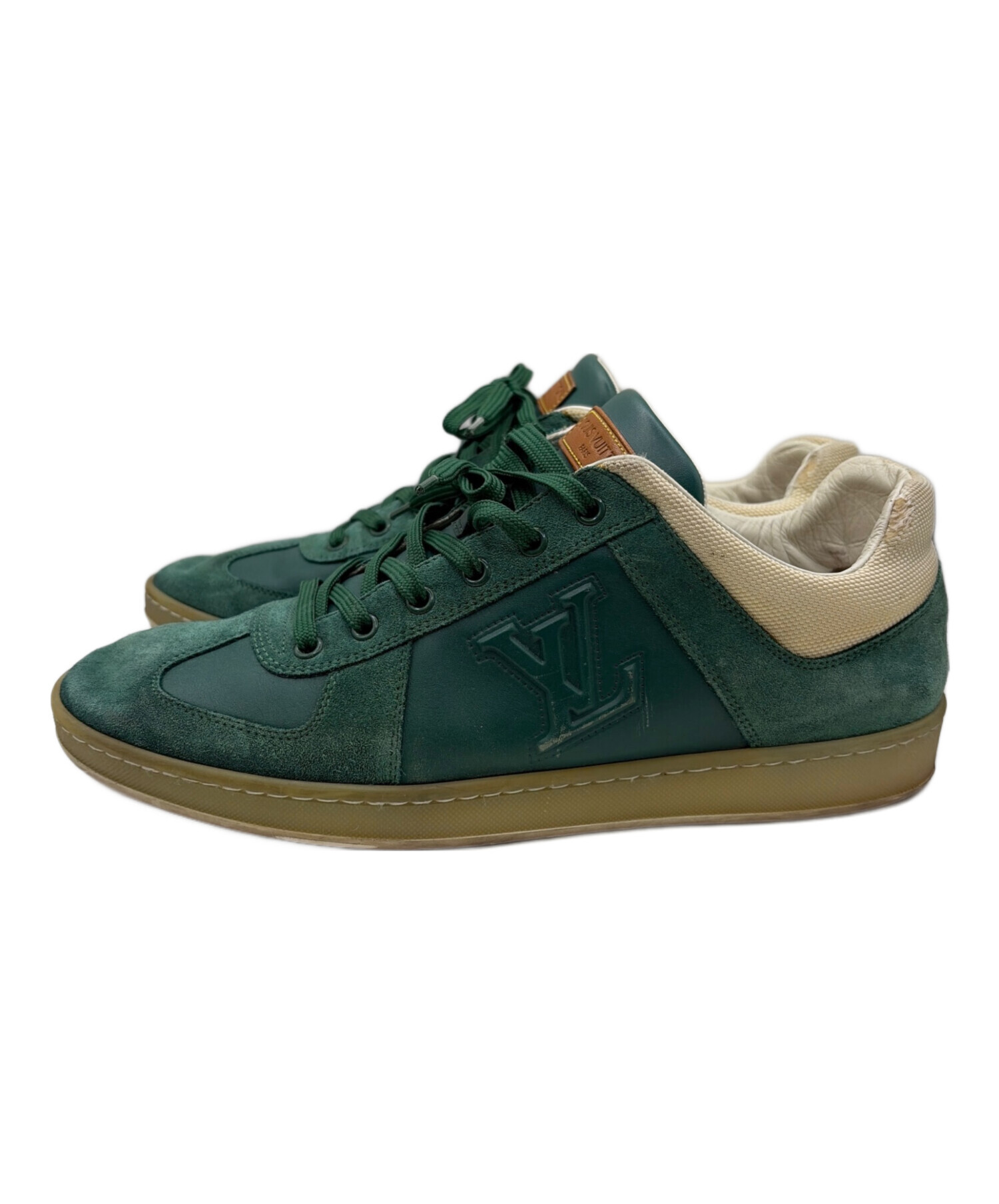 R*U様 Louis Vuitton グリーンスニーカー 中古・古着通販】LOUIS VUITTON (ルイ ヴィトン) ローカットスニーカー