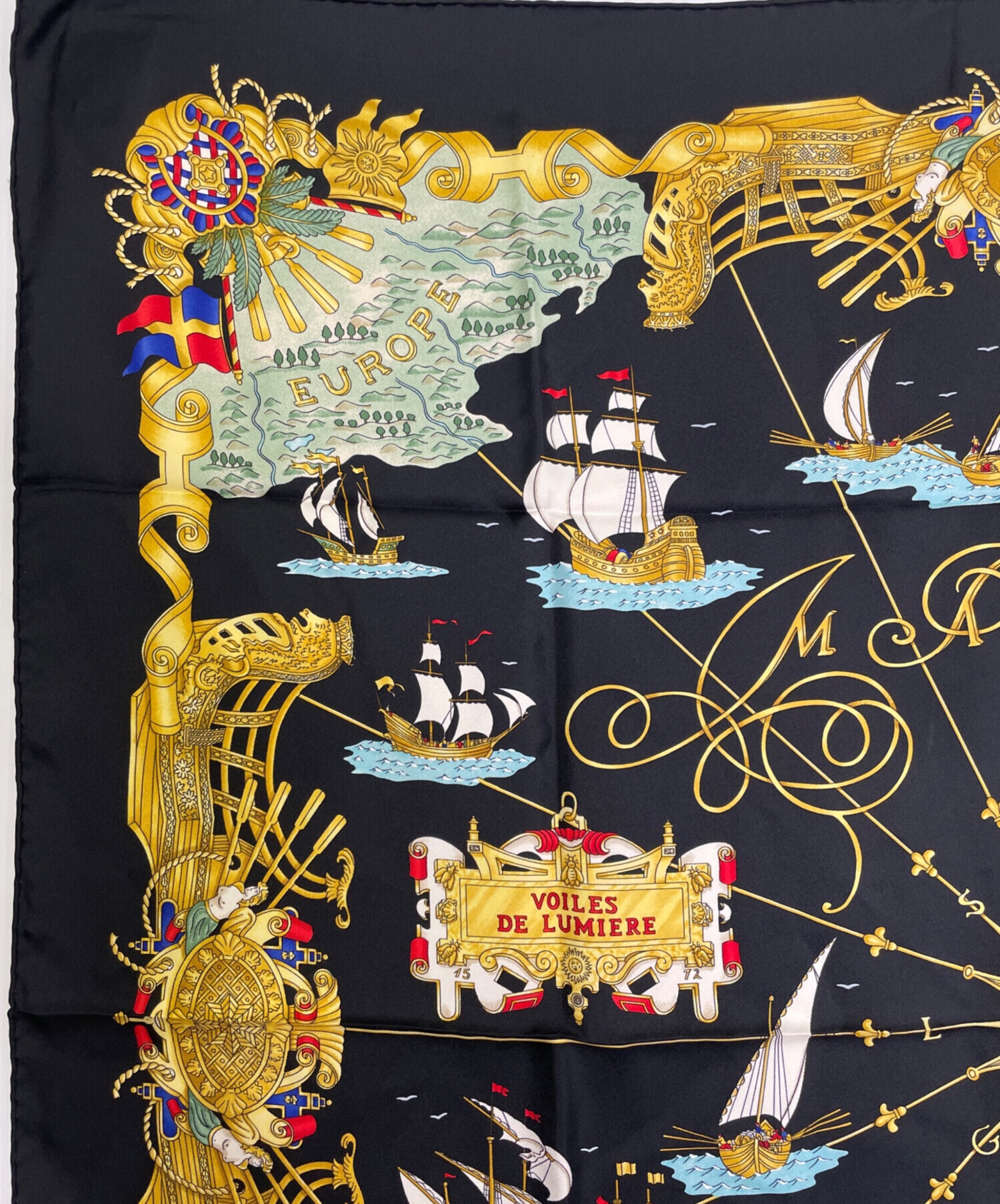 HERMES カレ 90スカーフ VOILES DE LUMIERE（光の帆船） 中古・古着通販】HERMES (エルメス) HERMES エルメス カレ90 Voiles de