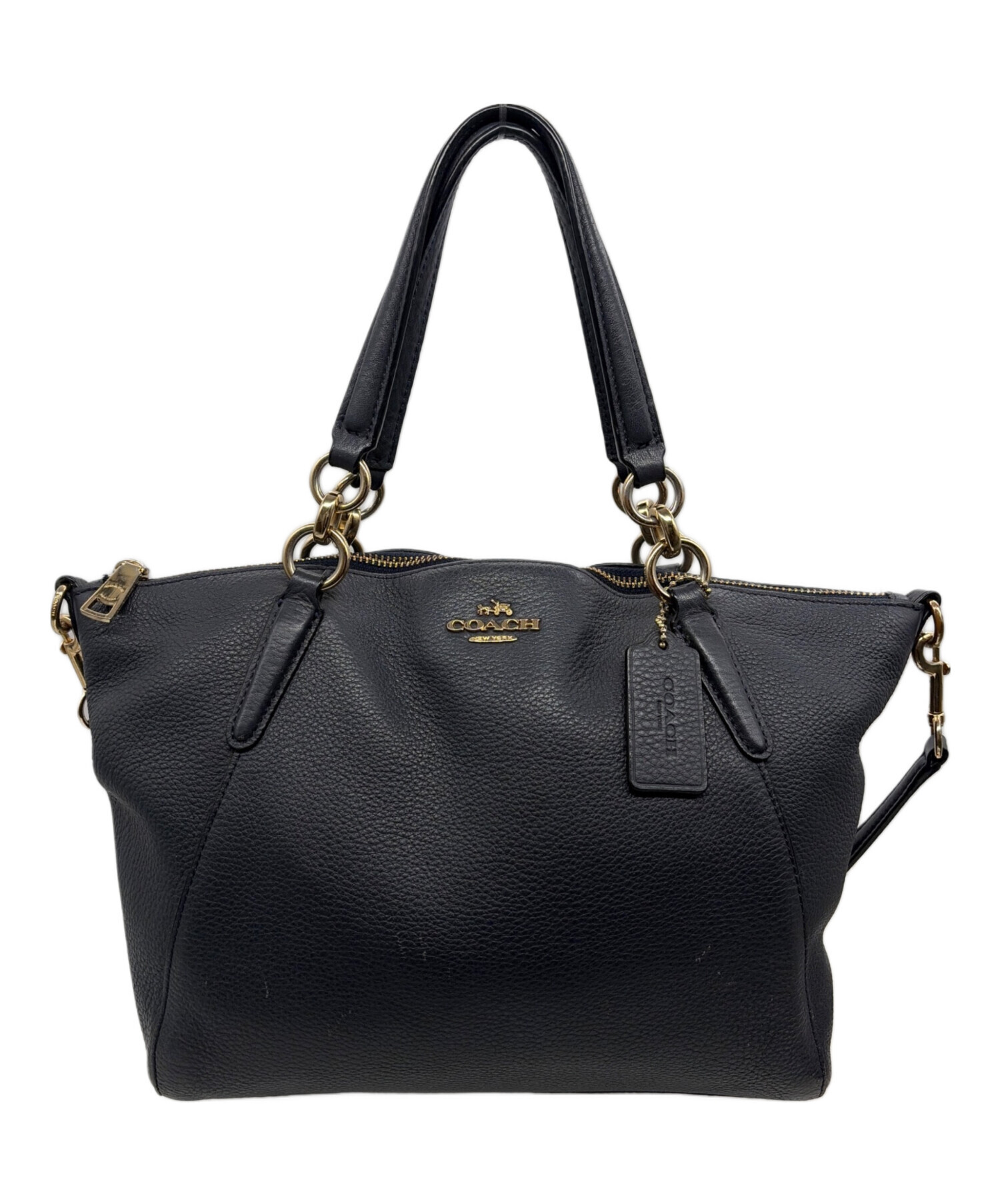 中古・古着通販】COACH (コーチ) 2WAYショルダーバッグ ネイビー