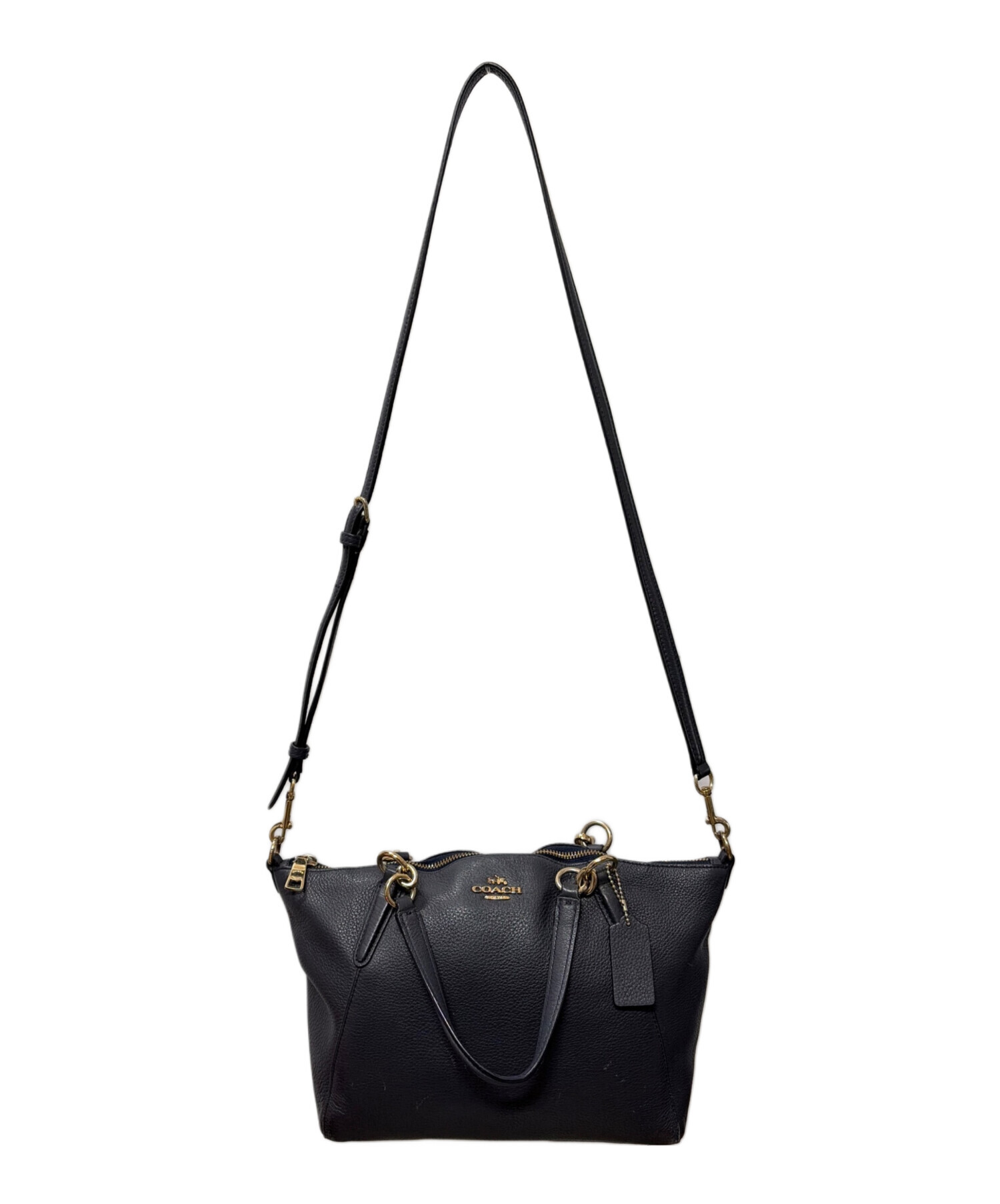 中古・古着通販】COACH (コーチ) 2WAYショルダーバッグ ネイビー
