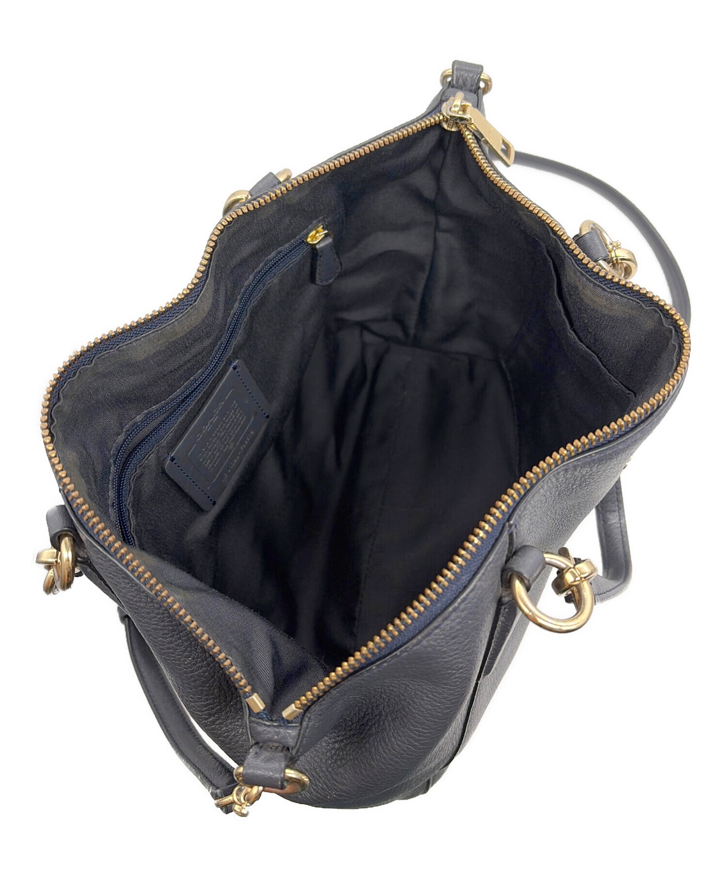 中古・古着通販】COACH (コーチ) 2WAYショルダーバッグ ネイビー