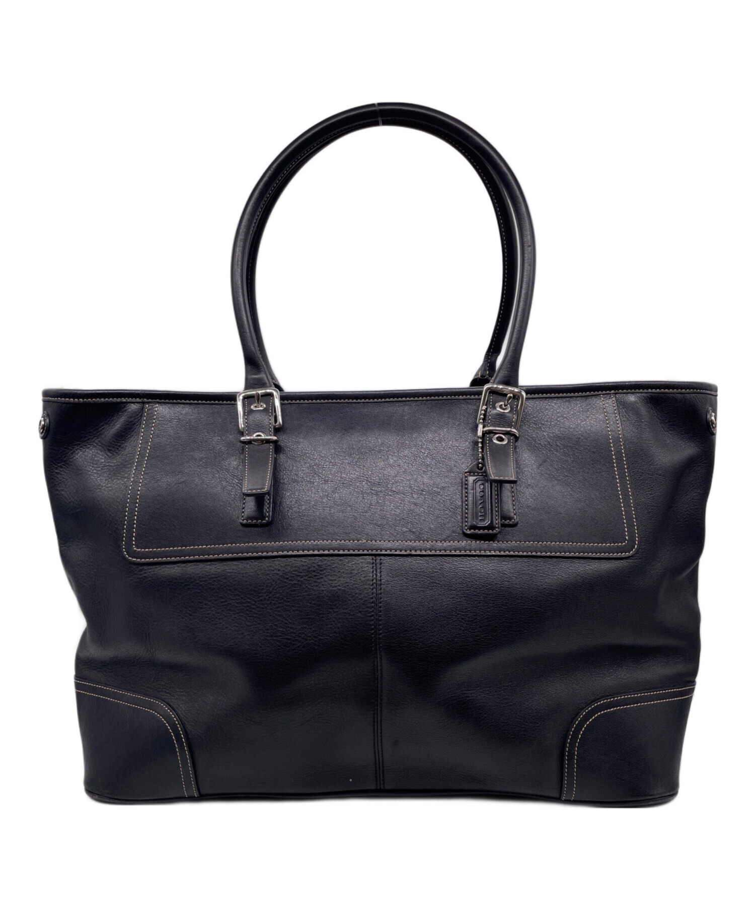 未使用級 コーチ ハンプトンズ コレクション レザー ラージ トートバッグ 黒 中古・古着通販】COACH (コーチ) COACH コーチ 5131 ハンプトンズ