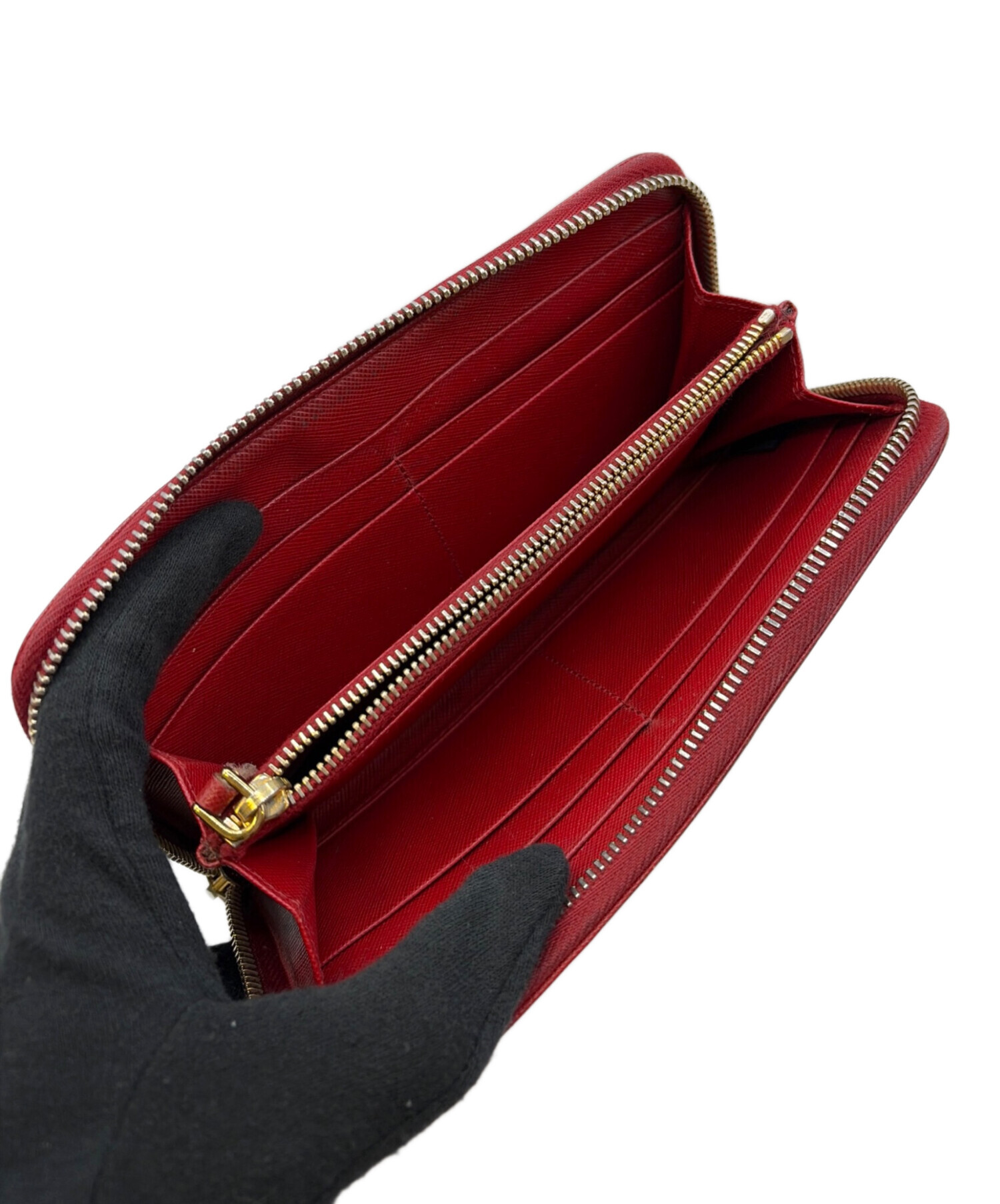中古・古着通販】PRADA (プラダ) 長財布 レッド｜ブランド・古着通販