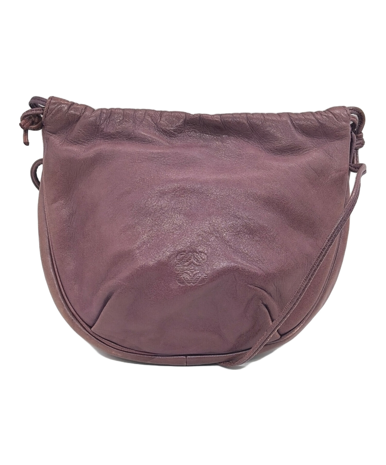 中古・古着通販】LOEWE (ロエベ) 巾着ショルダーバッグ パープル 