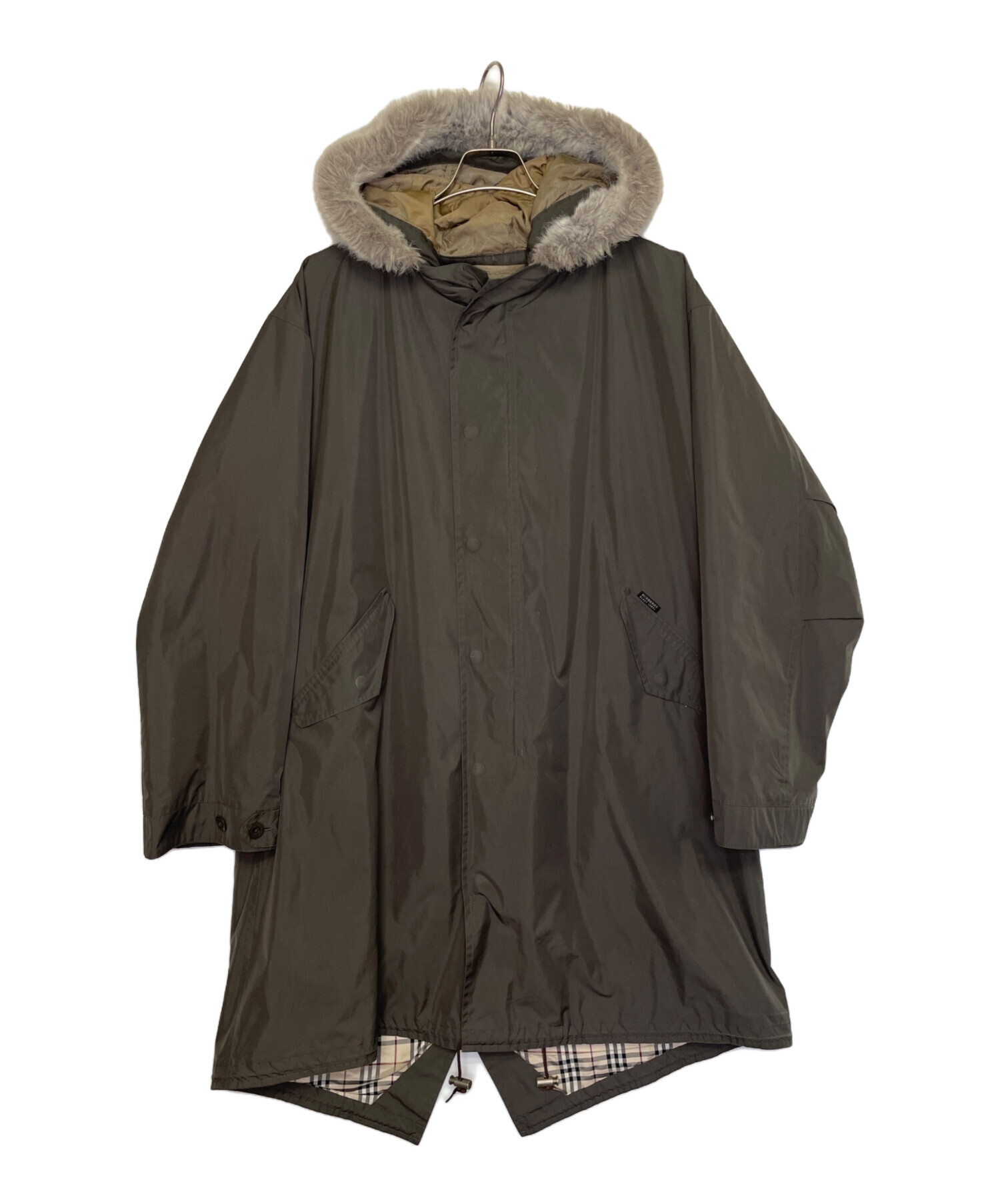 バーバリーブラックレーベル モッズコート 中古・古着通販】BURBERRY BLACK LABEL (バーバリーブラックレーベル