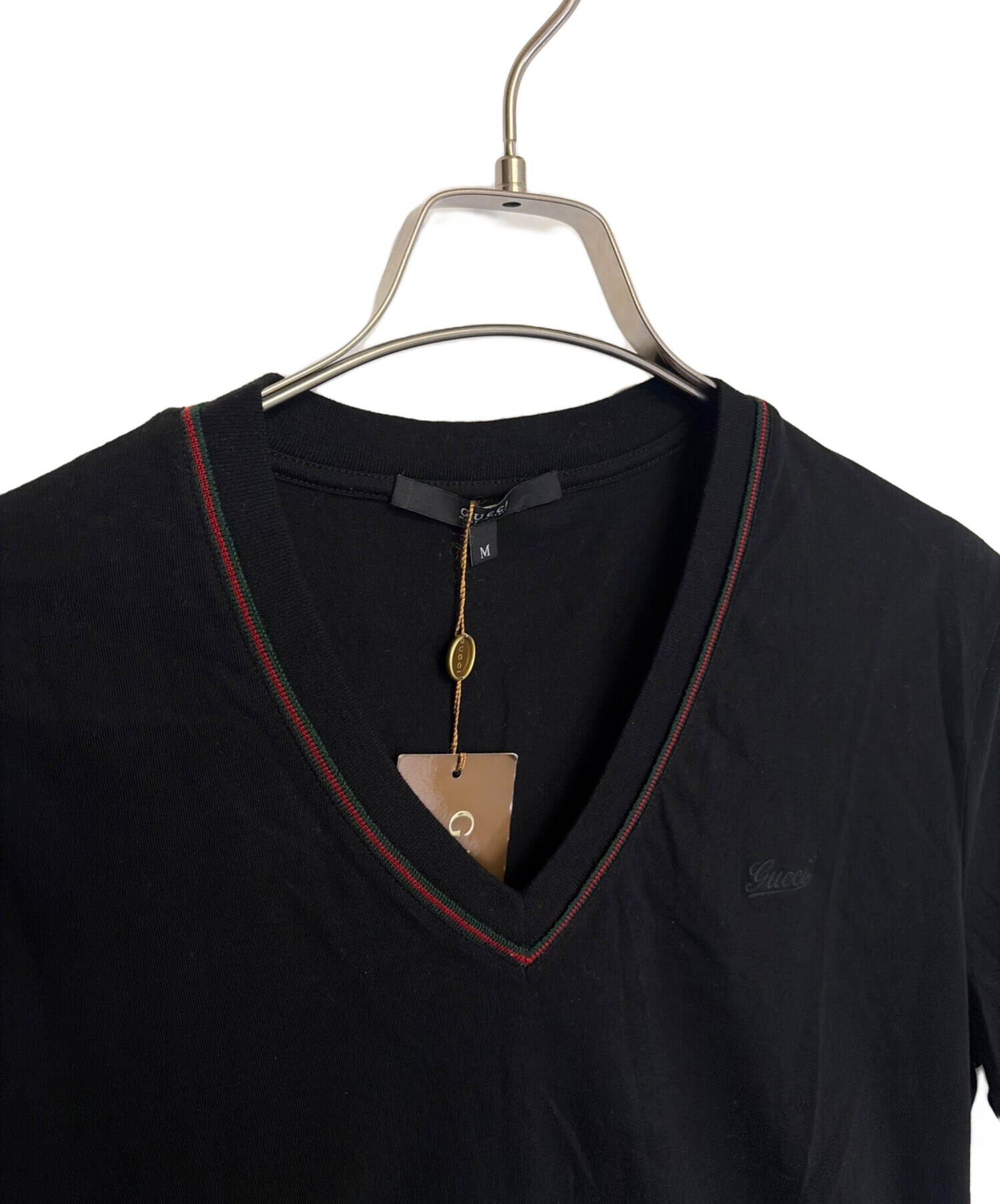 ☆GUCCI ☆古着☆半袖 ブラック 中古・古着通販】GUCCI (グッチ) 半袖カットソー ブラック サイズ:M