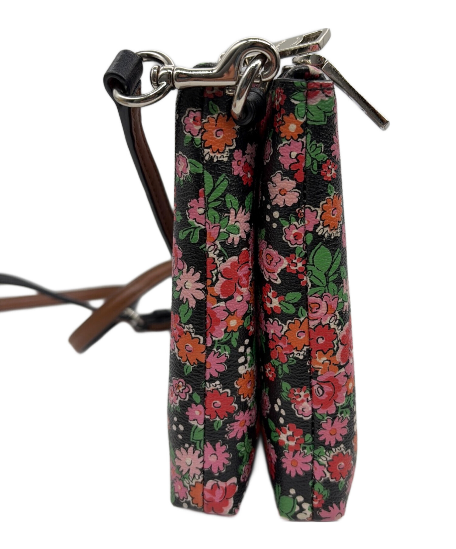 中古・古着通販】COACH (コーチ) ショルダーバッグ ブラック×ピンク
