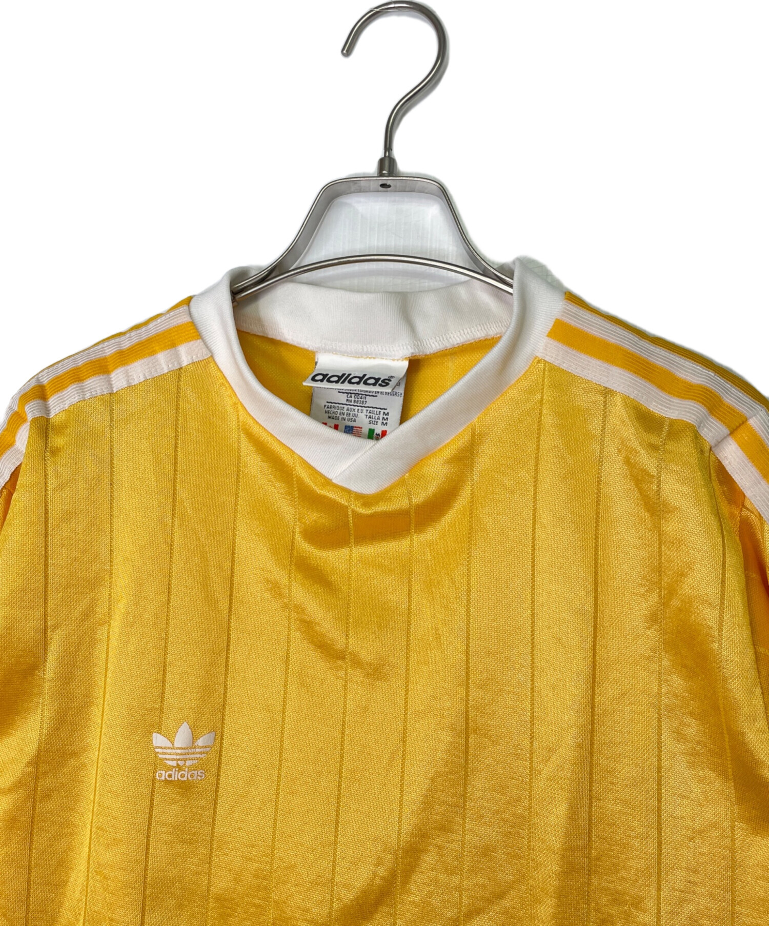 【ビンテージ】80s  トレフォイル Vネック ゲームシャツ 中古・古着通販】adidas (アディダス) adidas アディダス 80s USA製
