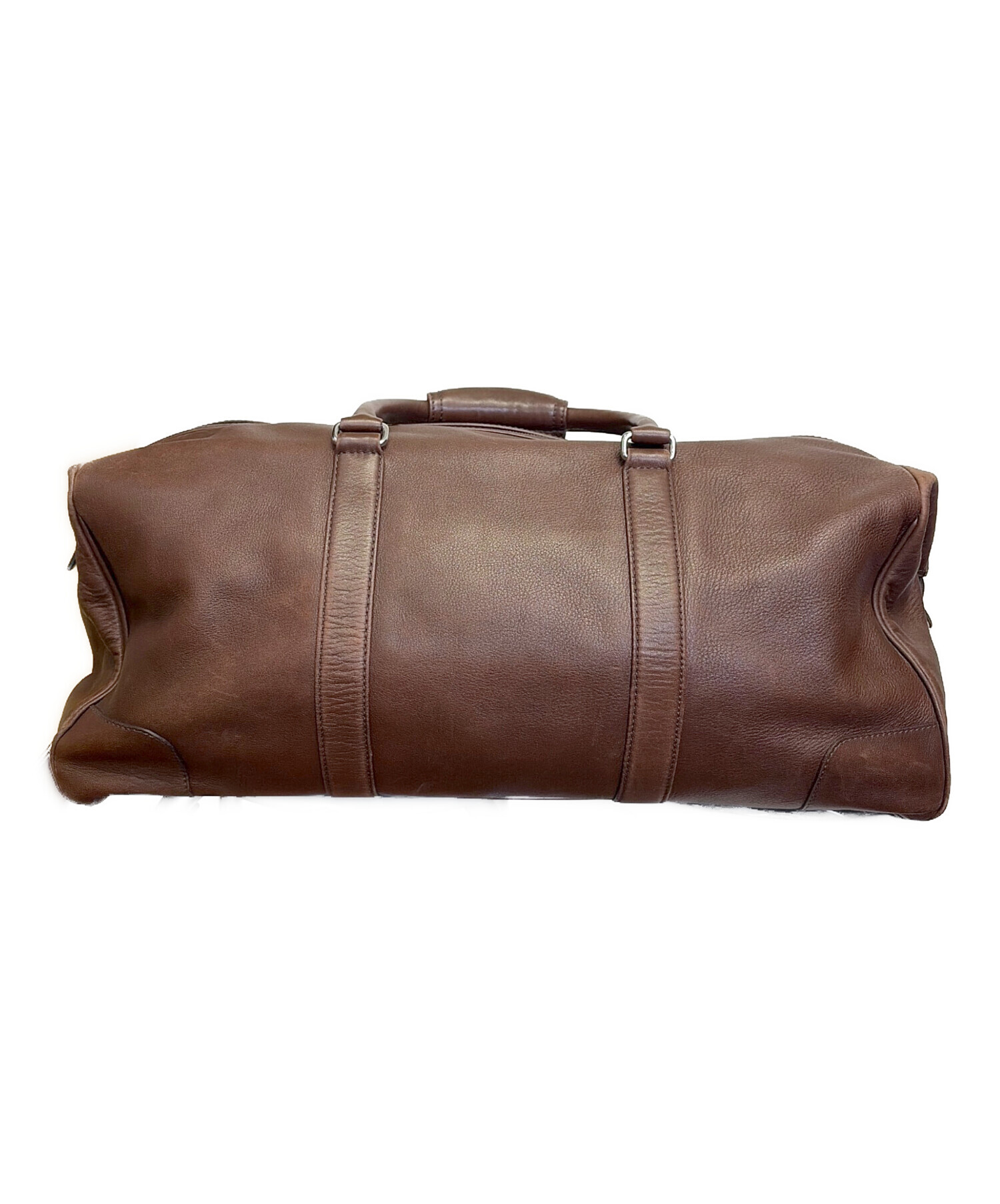 COACH コーチ レザー ボストンバッグ ブラウン 旅行用 中古・古着通販】COACH (コーチ) レザーボストンバッグ ブラウン