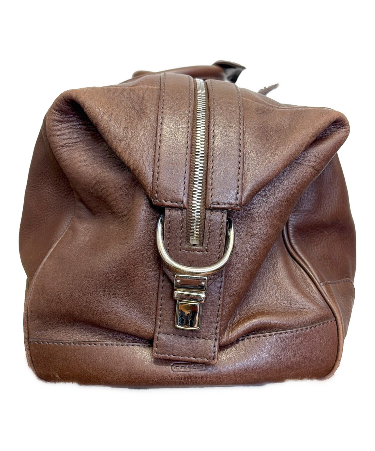 コ*ト様 COACH レザー ボストンバッグ 旅行用バッグ ダークブラウン 中古・古着通販】COACH (コーチ) レザーボストンバッグ ブラウン