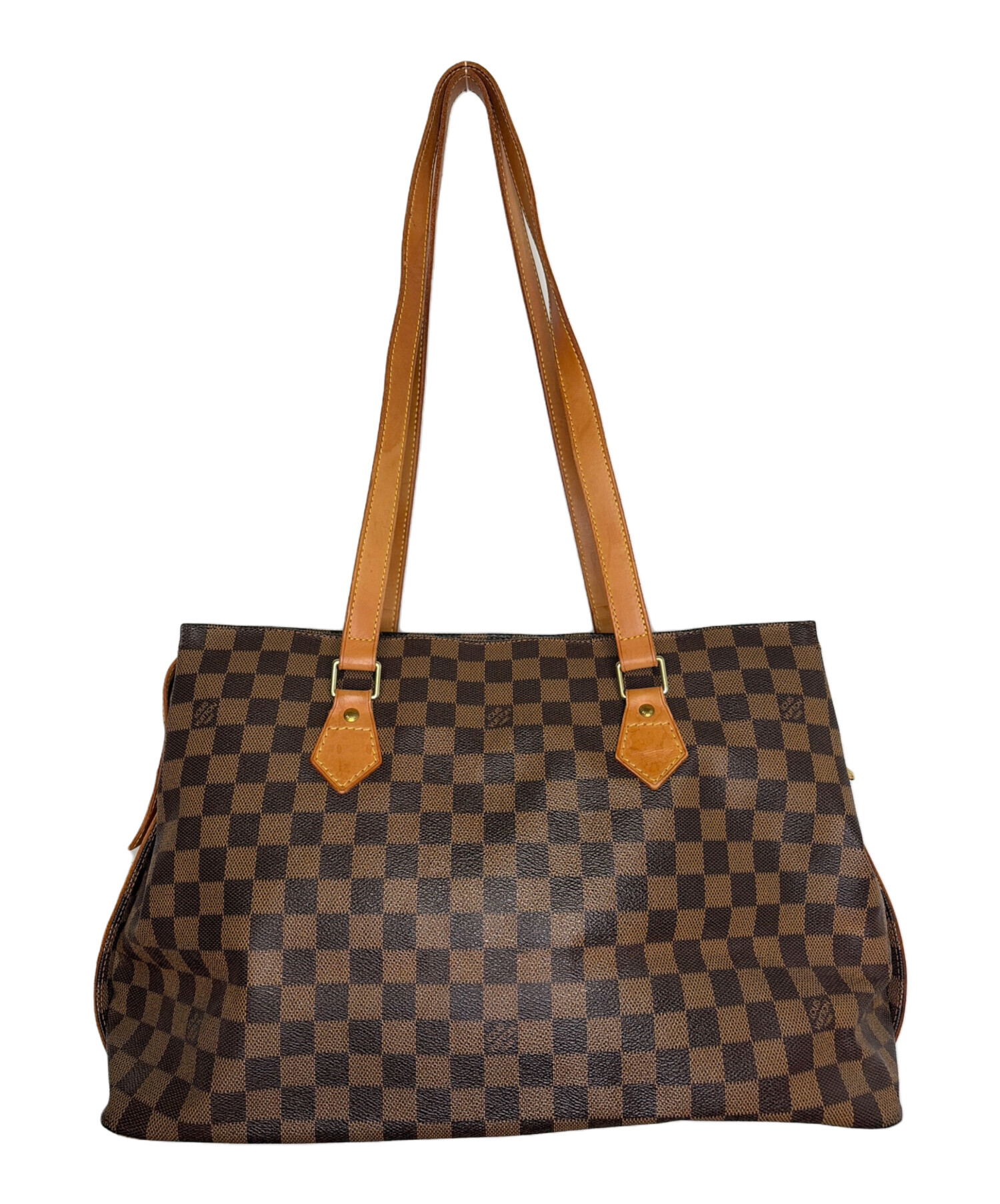 ルイヴィトン　コロンビーヌ　ダミエ　トートバッグ　ハンドバッグ 　ブラウン　茶 中古・古着通販】LOUIS VUITTON (ルイ ヴィトン) トートバッグ