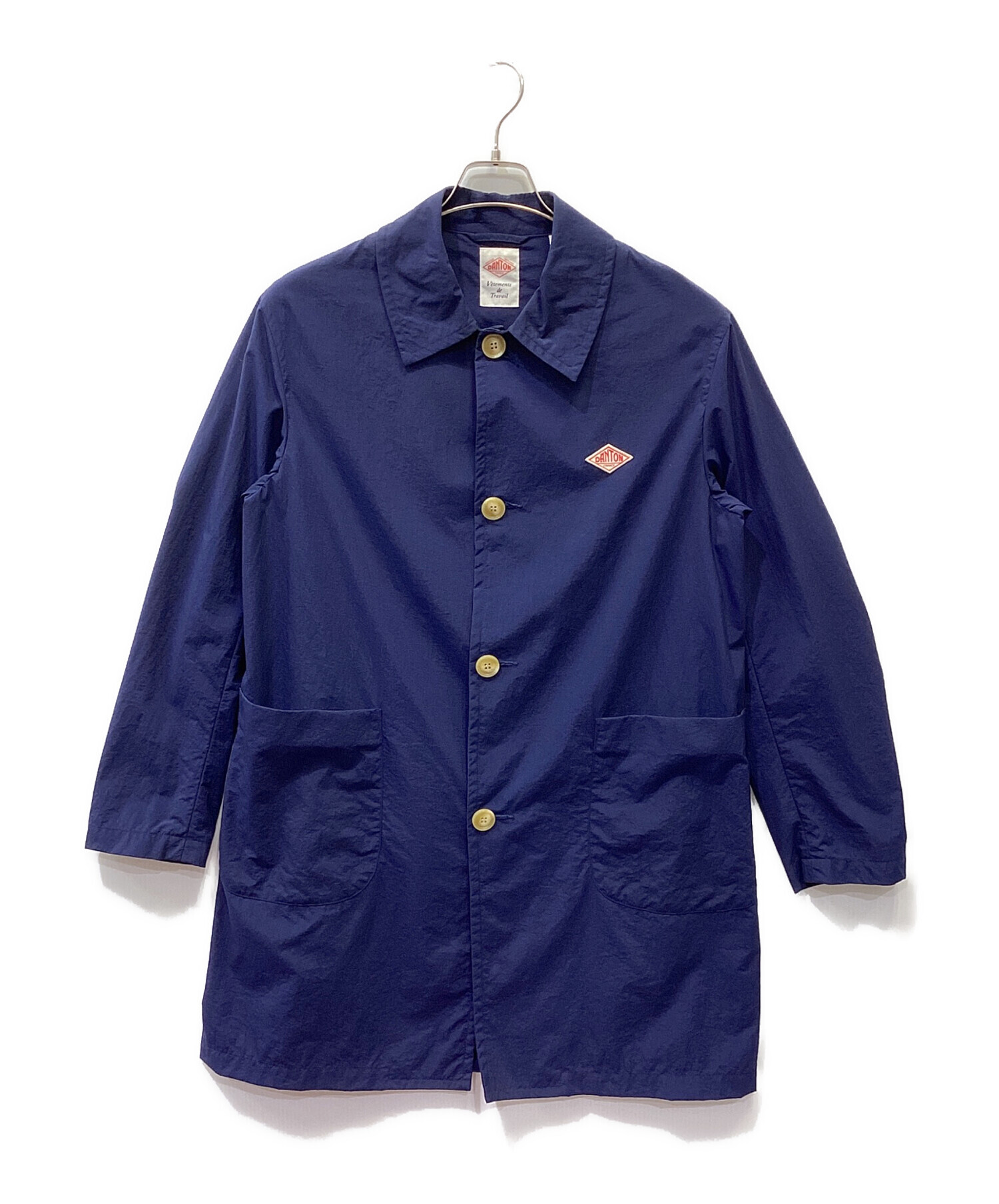 未使用品！！ DANTON ダントン ステンカラーコート 40 ネイビー 中古・古着通販】DANTON (ダントン) ステンカラーコート ブルー