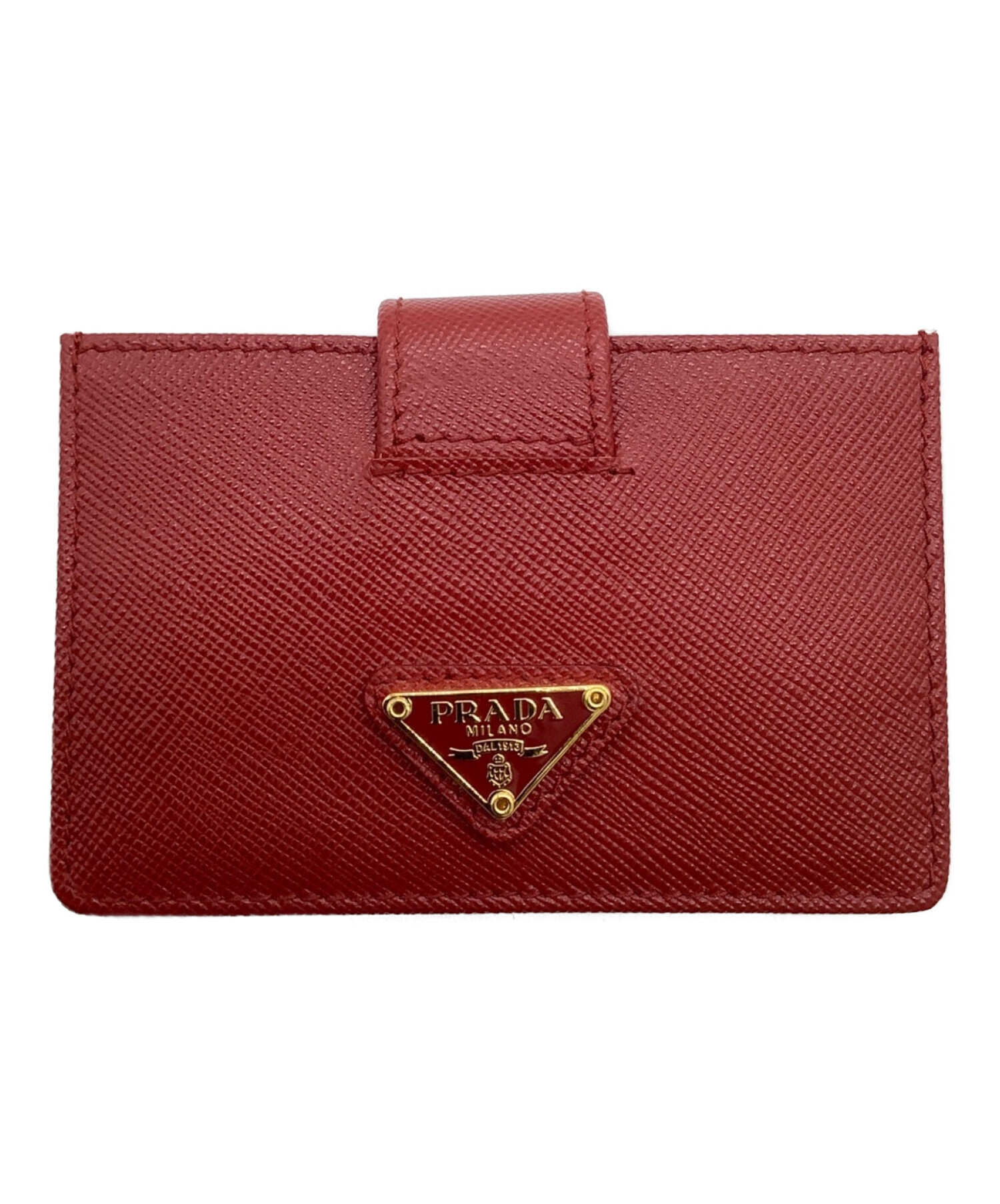 PRADA  プラダ 　＆カードケース 　レザー　 レッド【中古】 中古・古着通販】PRADA (プラダ) カードケース レッド｜ブランド・古着