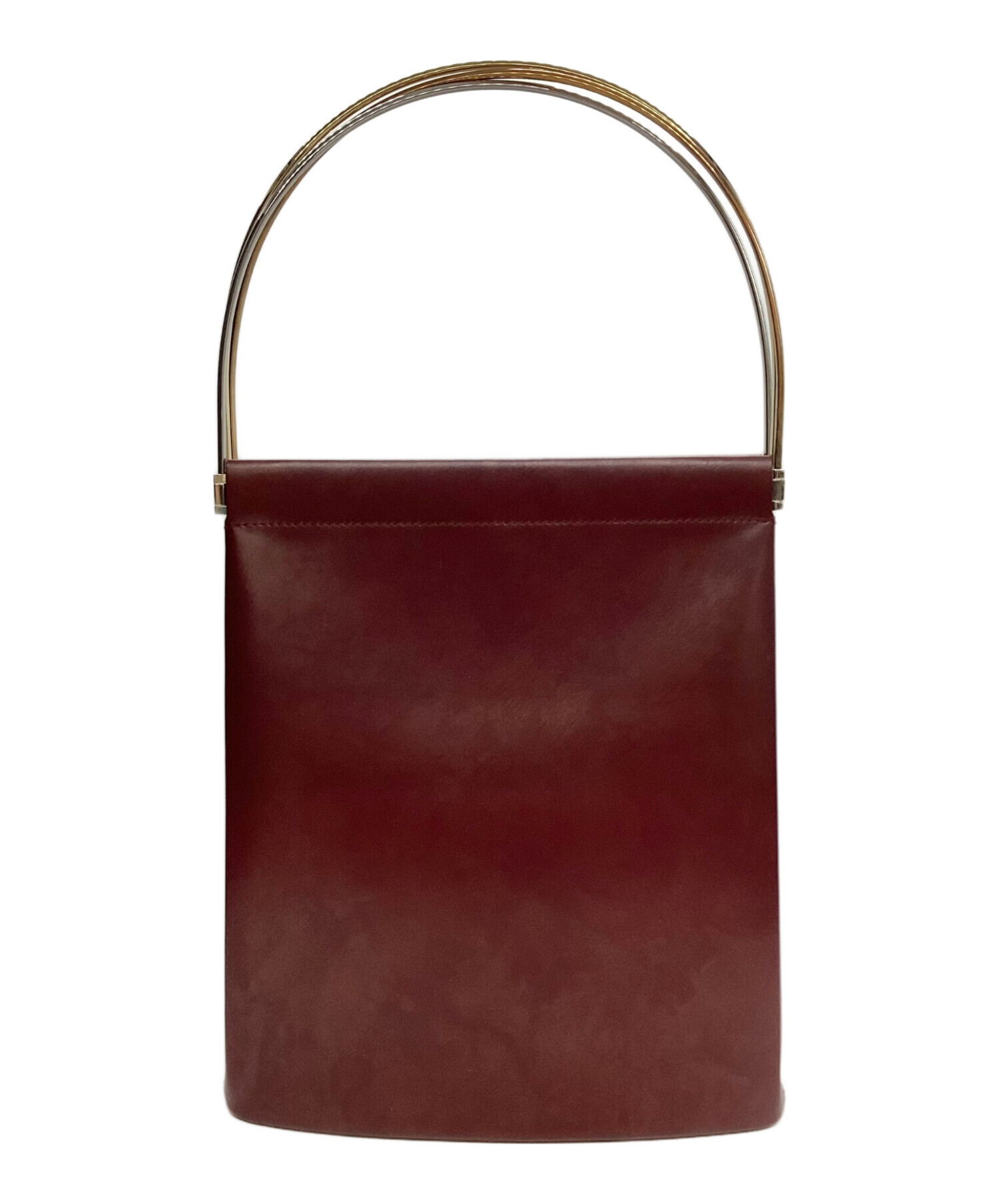 美品 カルティエ レザー ブラック トリニティ ハンドバッグ バッグ 黒  