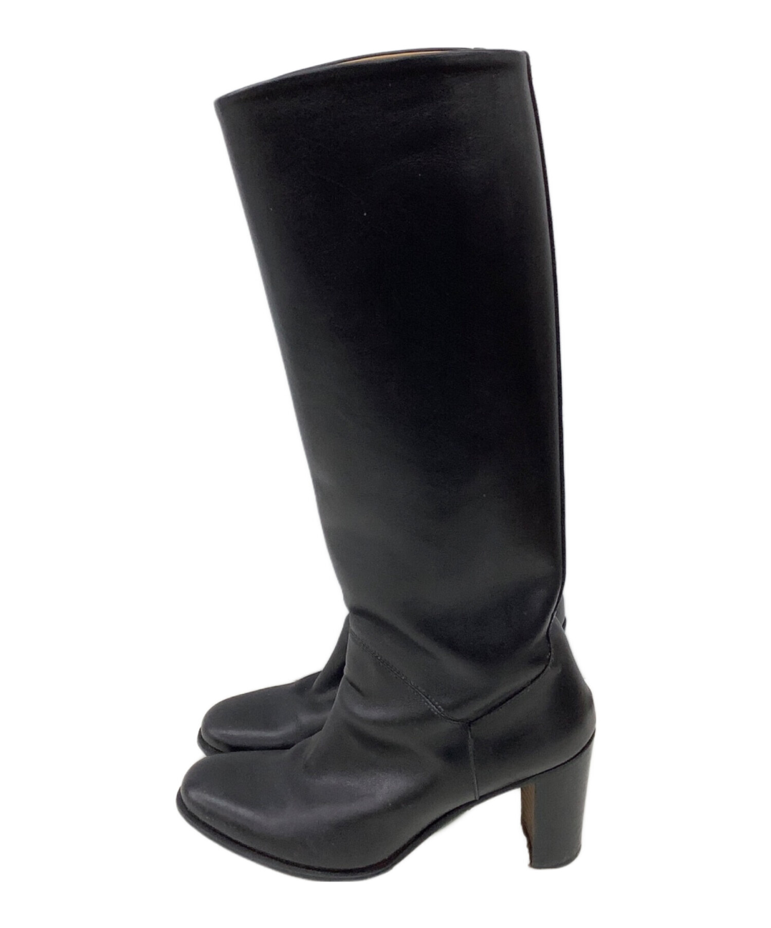 新品エルメス　ロングブーツ　36サイズ 中古・古着通販】HERMES (エルメス) ロングブーツ ブラック サイズ:36