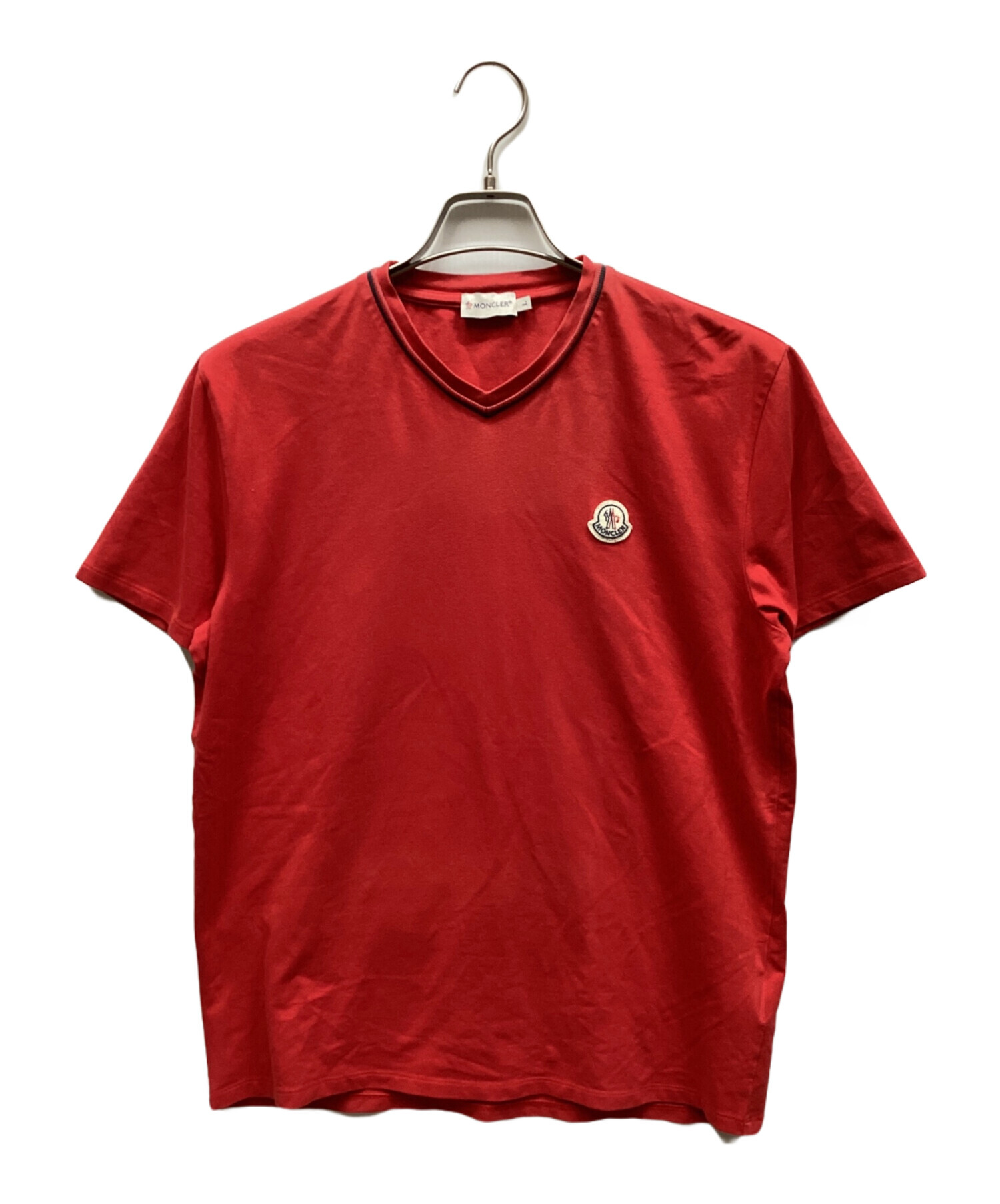 中古・古着通販】MONCLER (モンクレール) Tシャツ レッド サイズ:L