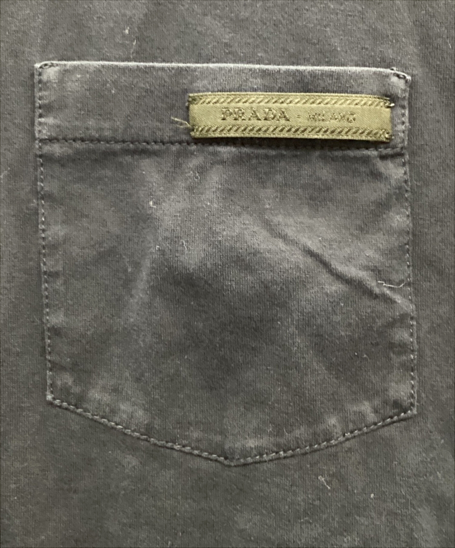 中古・古着通販】PRADA (プラダ) ポケットTシャツ ネイビー サイズ:XL 